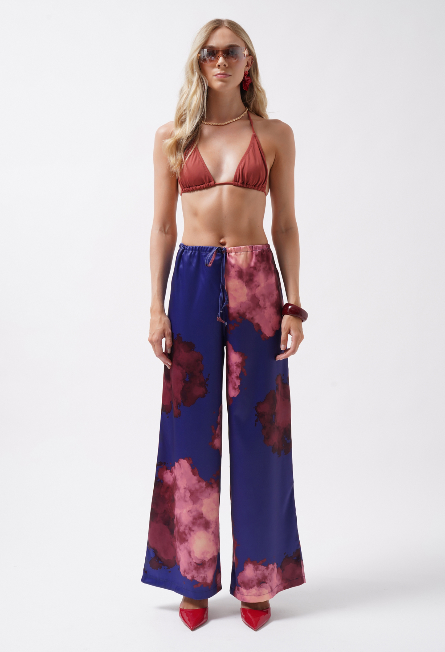 Blue Wide Leg Palazzo Pants - Brand: Black Fashion - Women & Kids, Baby Clothes Wholesale - TheBS Women