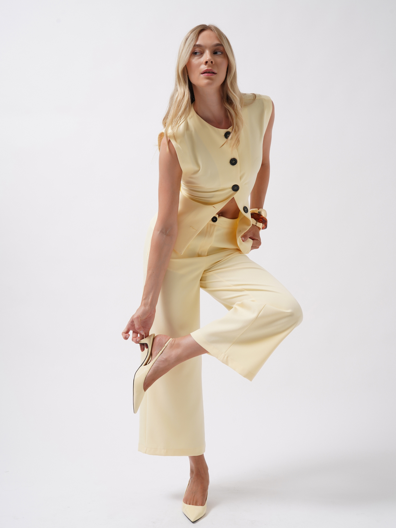 Beige Wide Leg Culottes Pants - Brand: Black Fashion - Women & Kids, Baby Clothes Wholesale - TheBS Women