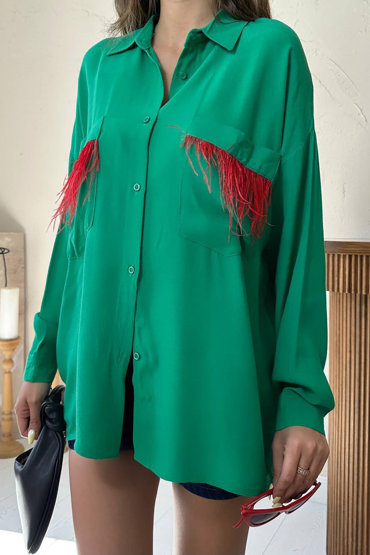 Pocket Tasseled Shirt – Brand: Elisa – Women & Kids, Baby Clothes Wholesale – TheBS Women