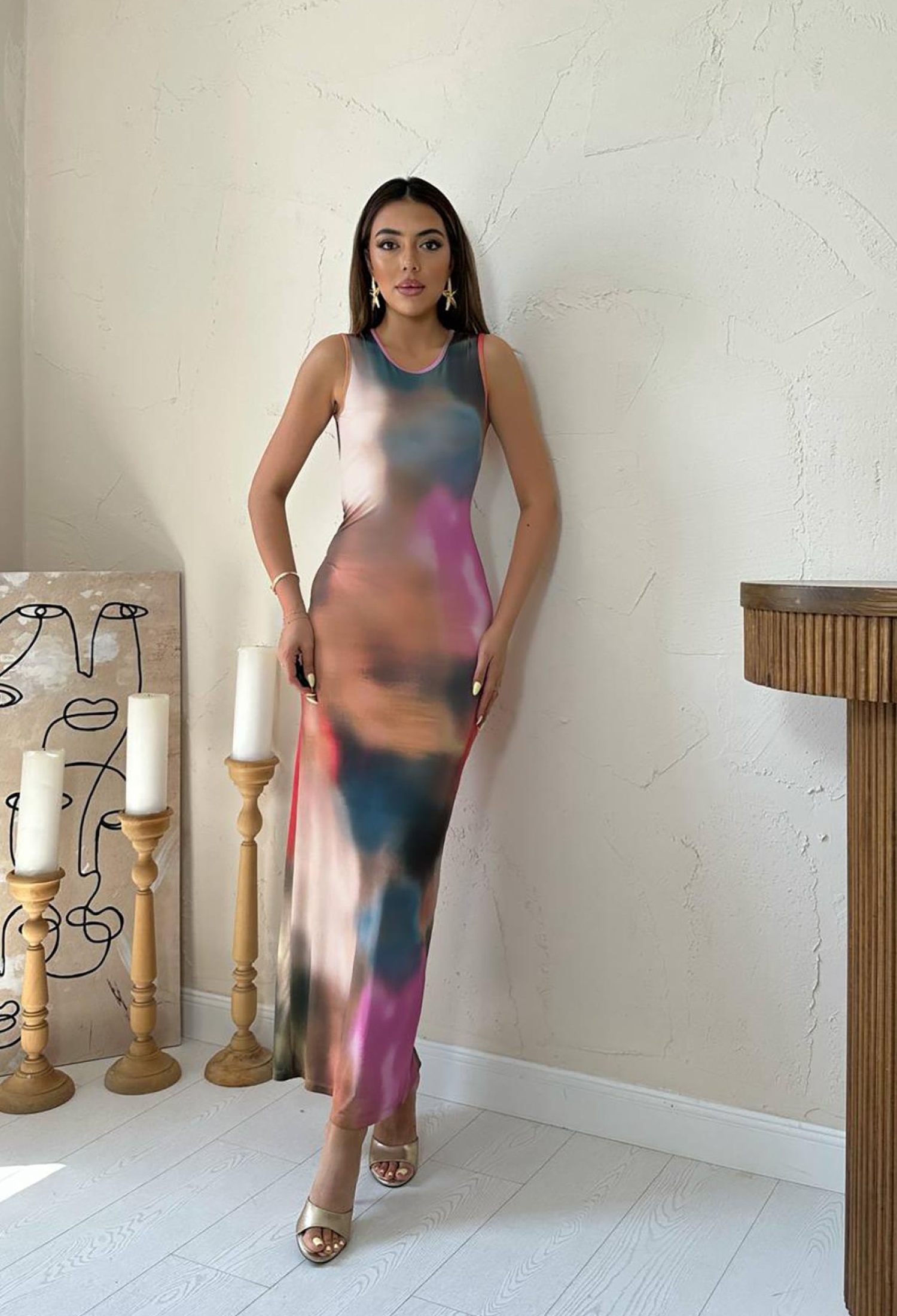 Batik Patterned Dress - Brand: Elisa - Women & Kids, Baby Clothes Wholesale - TheBS Women