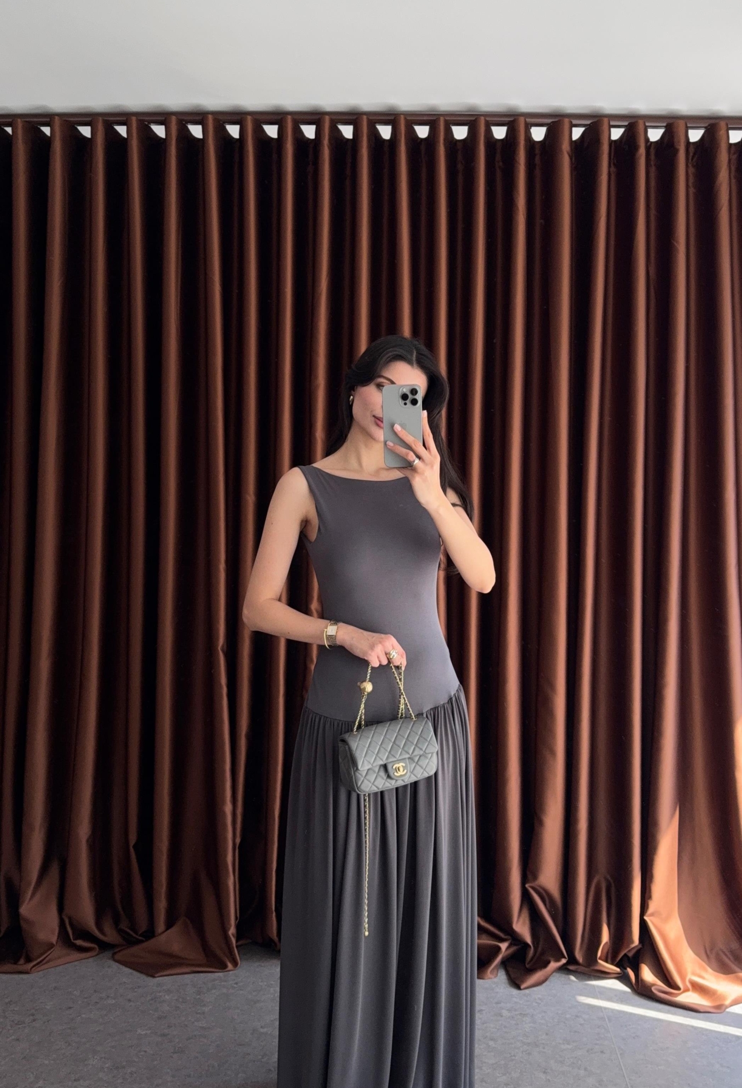 Grey Elegant Fit And Flare Dress - Brand: Cream Rouge - Women & Kids, Baby Clothes Wholesale - TheBS Women