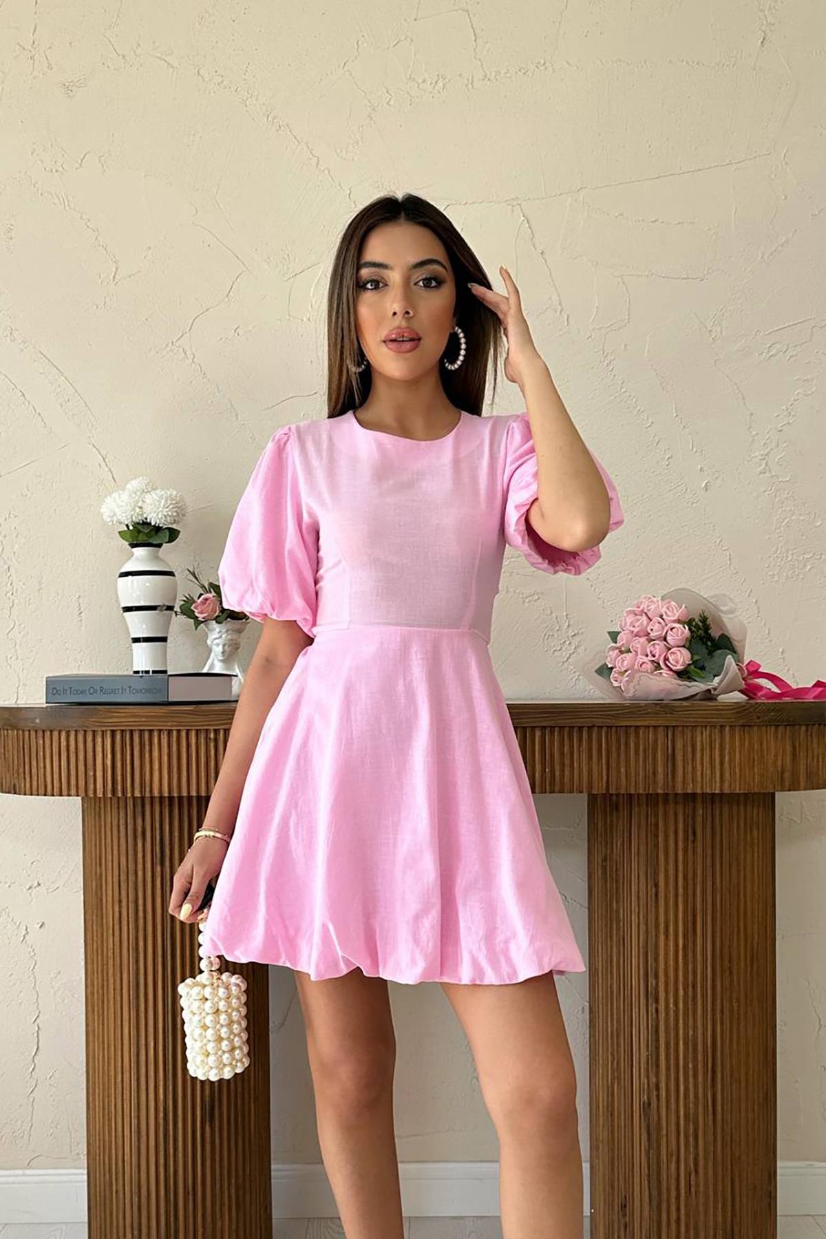Fit And Flare Mini Dress With Puff Sleeves – Brand: Elisa – Women & Kids, Baby Clothes Wholesale – TheBS Women