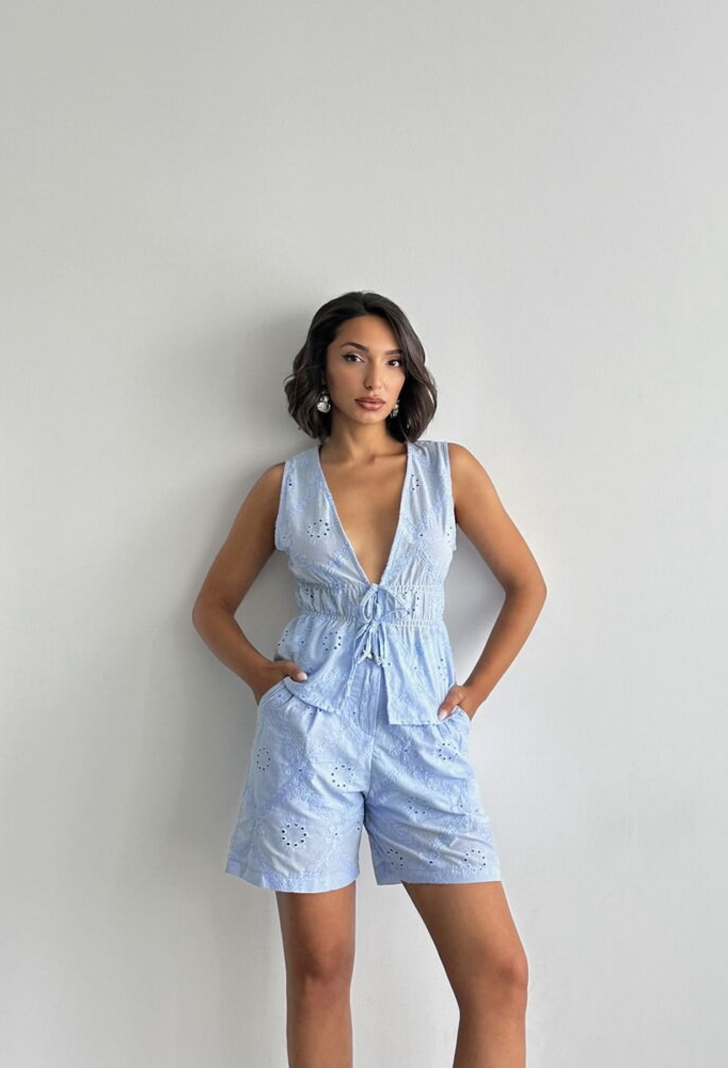 Bermuda Mid Waist Tie Shorts - Brand: Topshow - Women & Kids, Baby Clothes Wholesale - TheBS Women