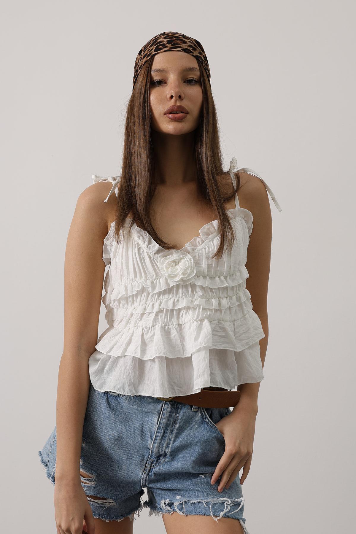 Boho Sleeveless Blouse With Sweetheart Neck - Brand: Reyon - Women & Kids, Baby Clothes Wholesale - TheBS Women Boho Sleeveless Blouse With Sweetheart Neck - Brand: Reyon - Women & Kids, Baby Clothes Wholesale - TheBS Women