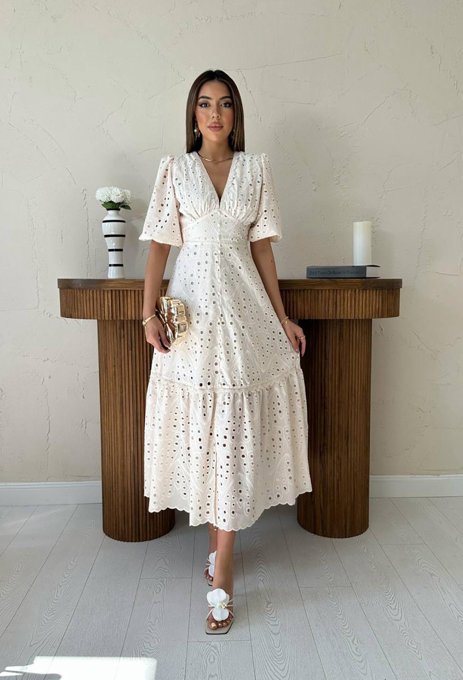 ElegantA-Line Dress With Bell Sleeves - Brand: Elisa - Women & Kids, Baby Clothes Wholesale - TheBS Women