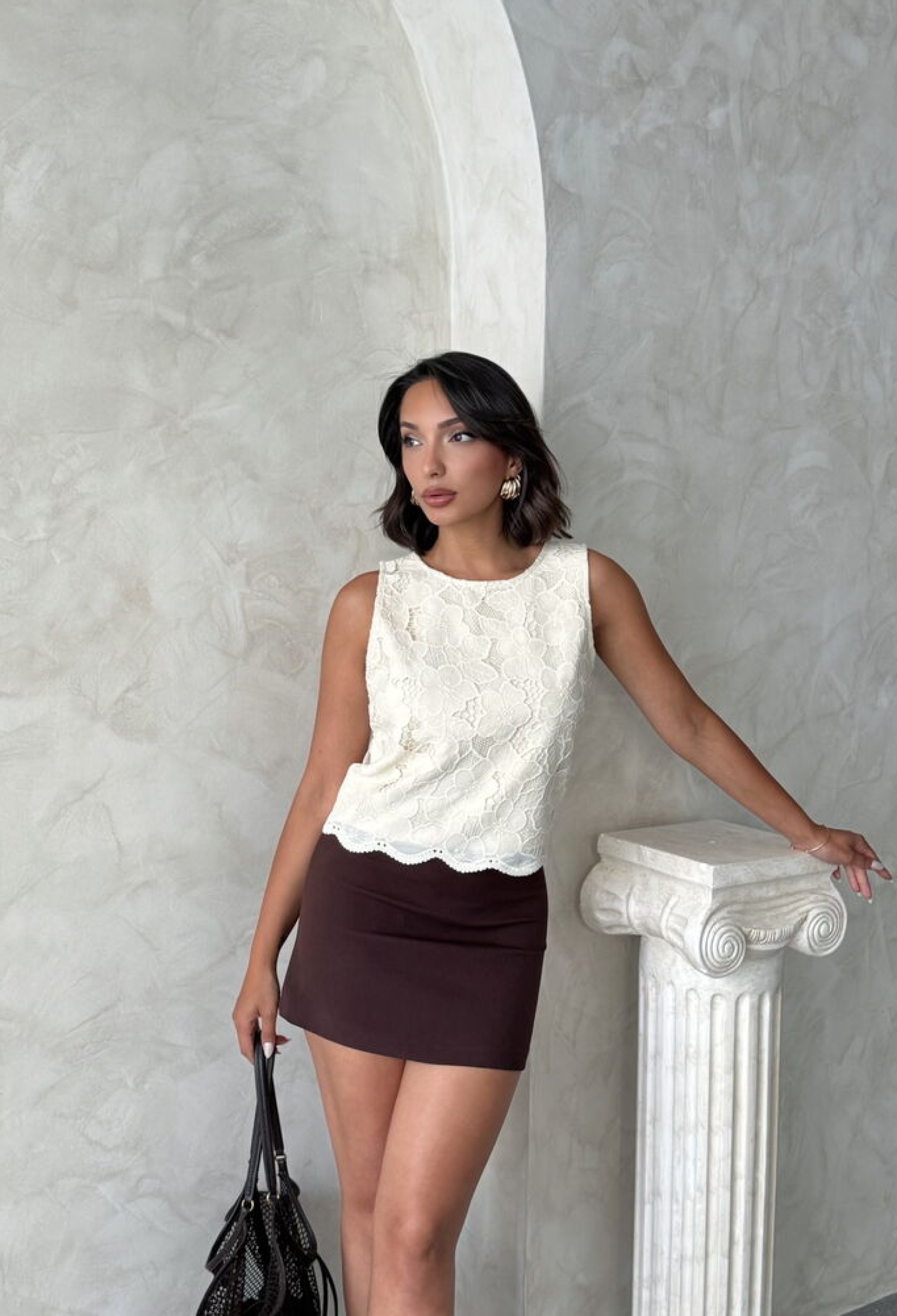 White Elegant Floral Sleeveless Cap Sleeve Blouse - Brand: Topshow - Women & Kids, Baby Clothes Wholesale - TheBS Women