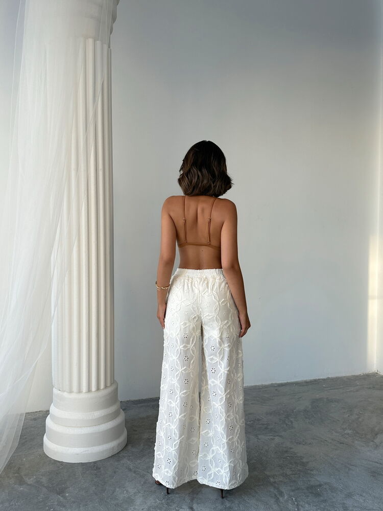 White Boho Elegant Palazzo Pants – Brand: Topshow – Women & Kids, Baby Clothes Wholesale – TheBS Women