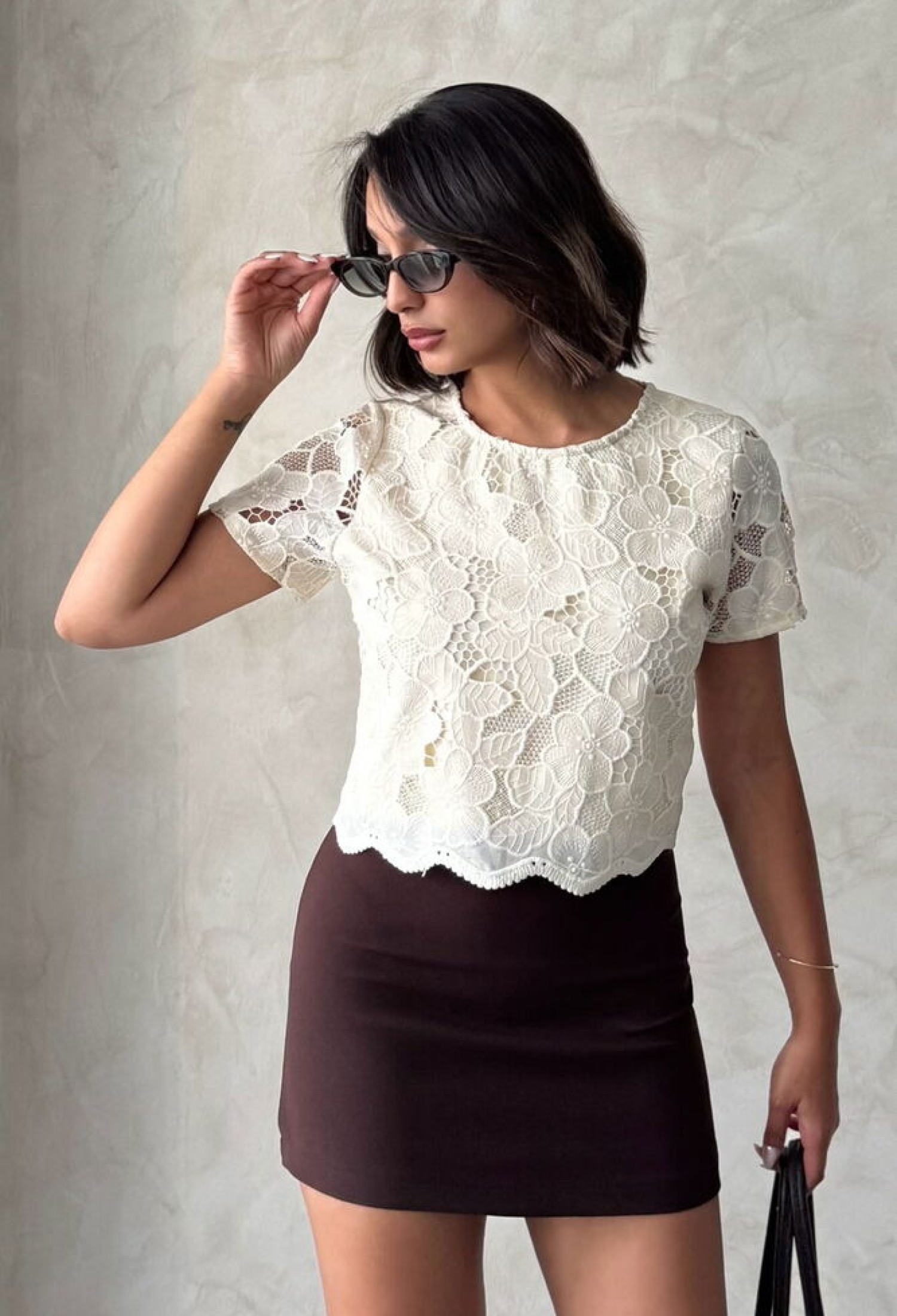 White Elegant Floral Slim Fit Blouse - Brand: Topshow - Women & Kids, Baby Clothes Wholesale - TheBS Women