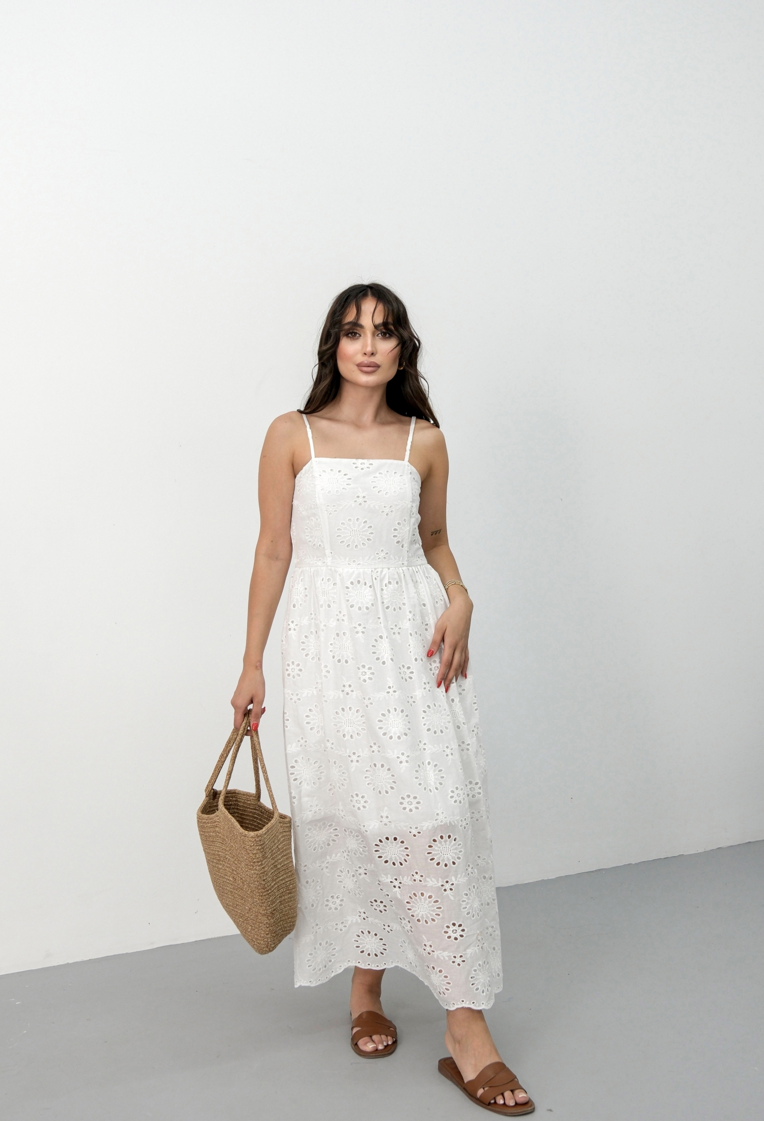 White A-Line Sleeveless Cap Sleeve Dress - Brand: STEPS - Women & Kids, Baby Clothes Wholesale - TheBS Women