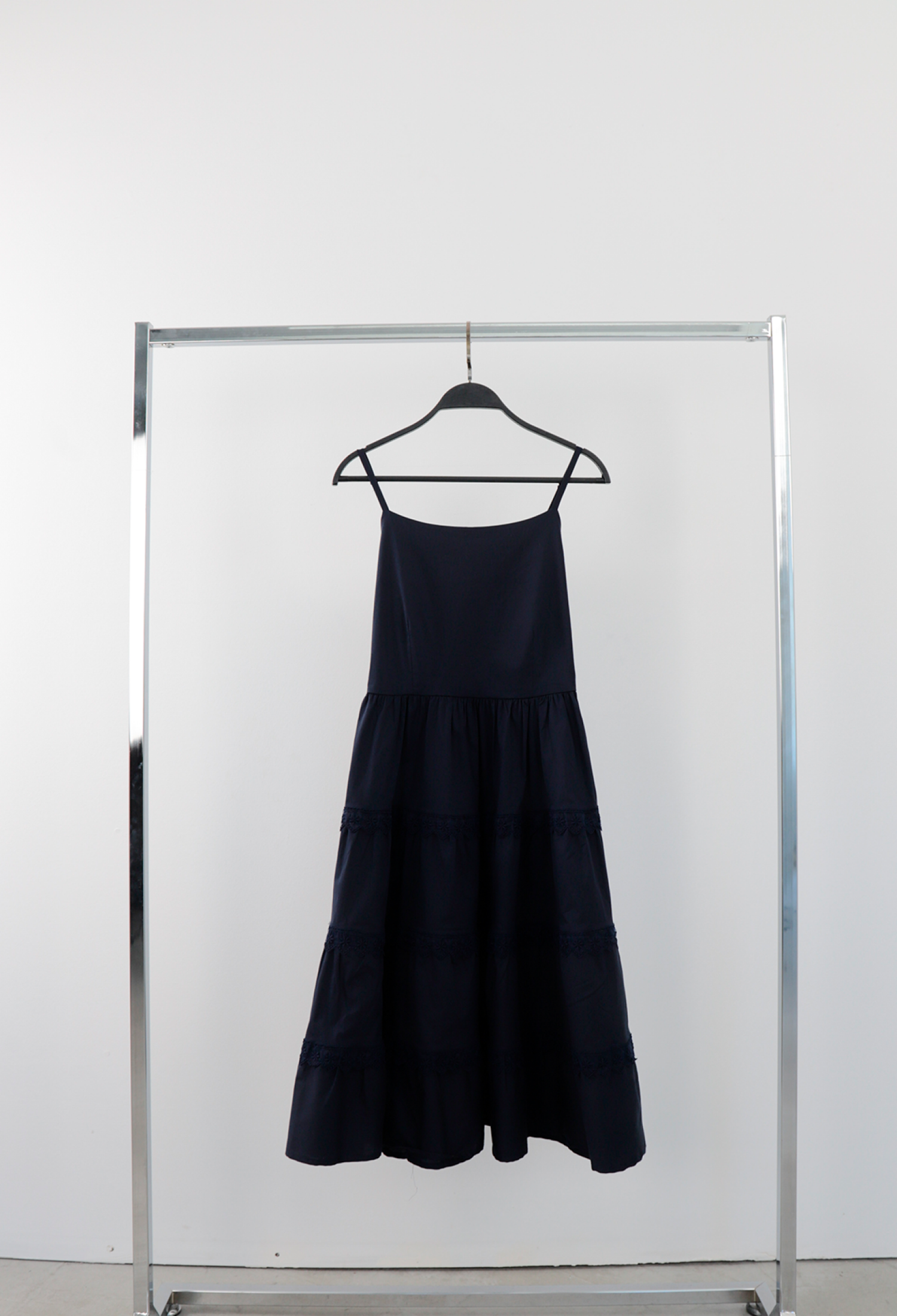 Black Fit And Flare Midi Dress With Square Neck - Brand: Cream Rouge - Women & Kids, Baby Clothes Wholesale - TheBS Women