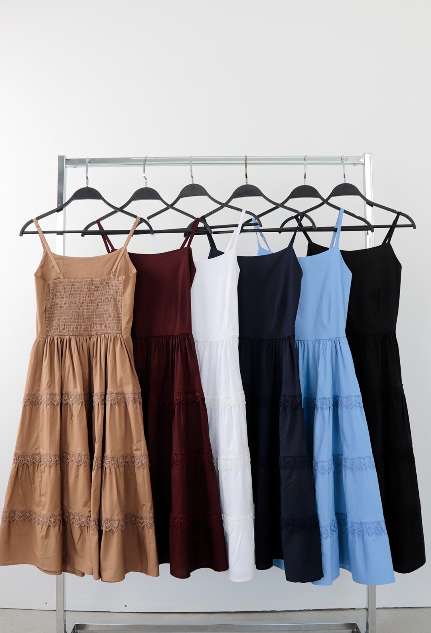 Black Fit And Flare Midi Dress With Square Neck - Brand: Cream Rouge - Women & Kids, Baby Clothes Wholesale - TheBS Women