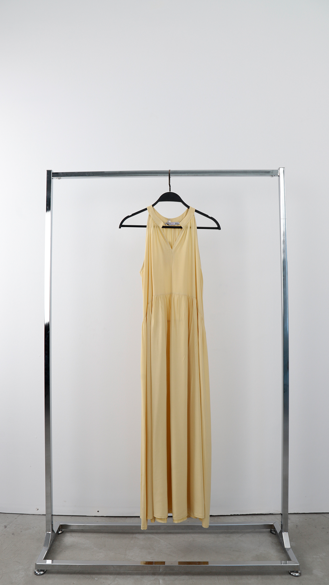 Beige Fit And Flare V-Neck Dress – Brand: Cream Rouge – Women & Kids, Baby Clothes Wholesale – TheBS Women