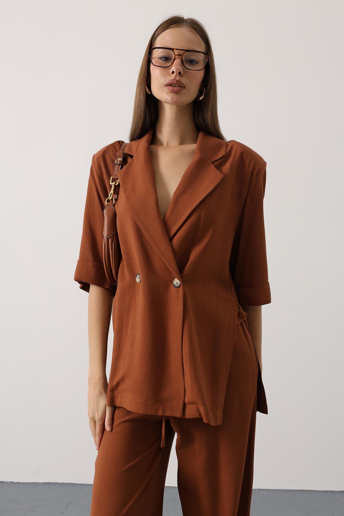 Elegant Suit Notched Collar Jacket - Brand: Reyon - Women & Kids, Baby Clothes Wholesale - TheBS Women Elegant Suit Notched Collar Jacket - Brand: Reyon - Women & Kids, Baby Clothes Wholesale - TheBS Women