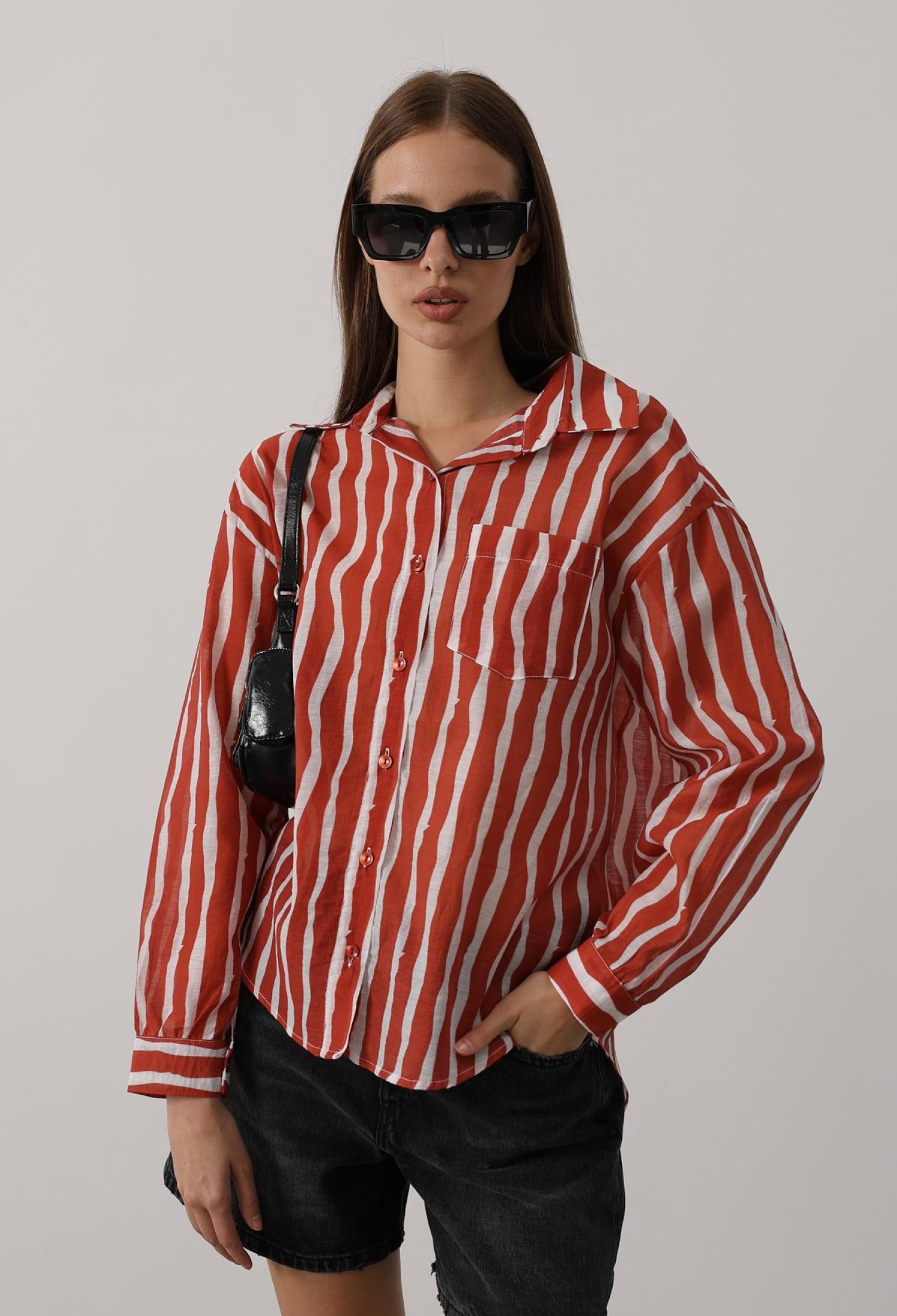 Casual Striped Buttoned Shirt - Brand: Reyon - Women & Kids, Baby Clothes Wholesale - TheBS Women