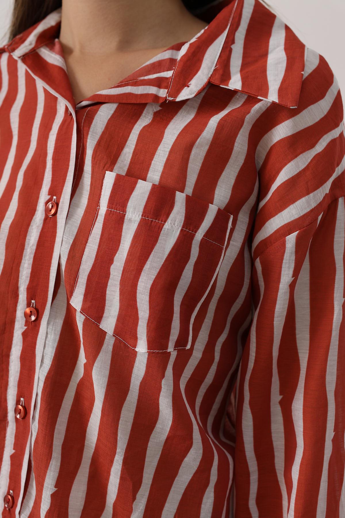 Casual Striped Buttoned Shirt - Brand: Reyon - Women & Kids, Baby Clothes Wholesale - TheBS Women Casual Striped Buttoned Shirt - Brand: Reyon - Women & Kids, Baby Clothes Wholesale - TheBS Women