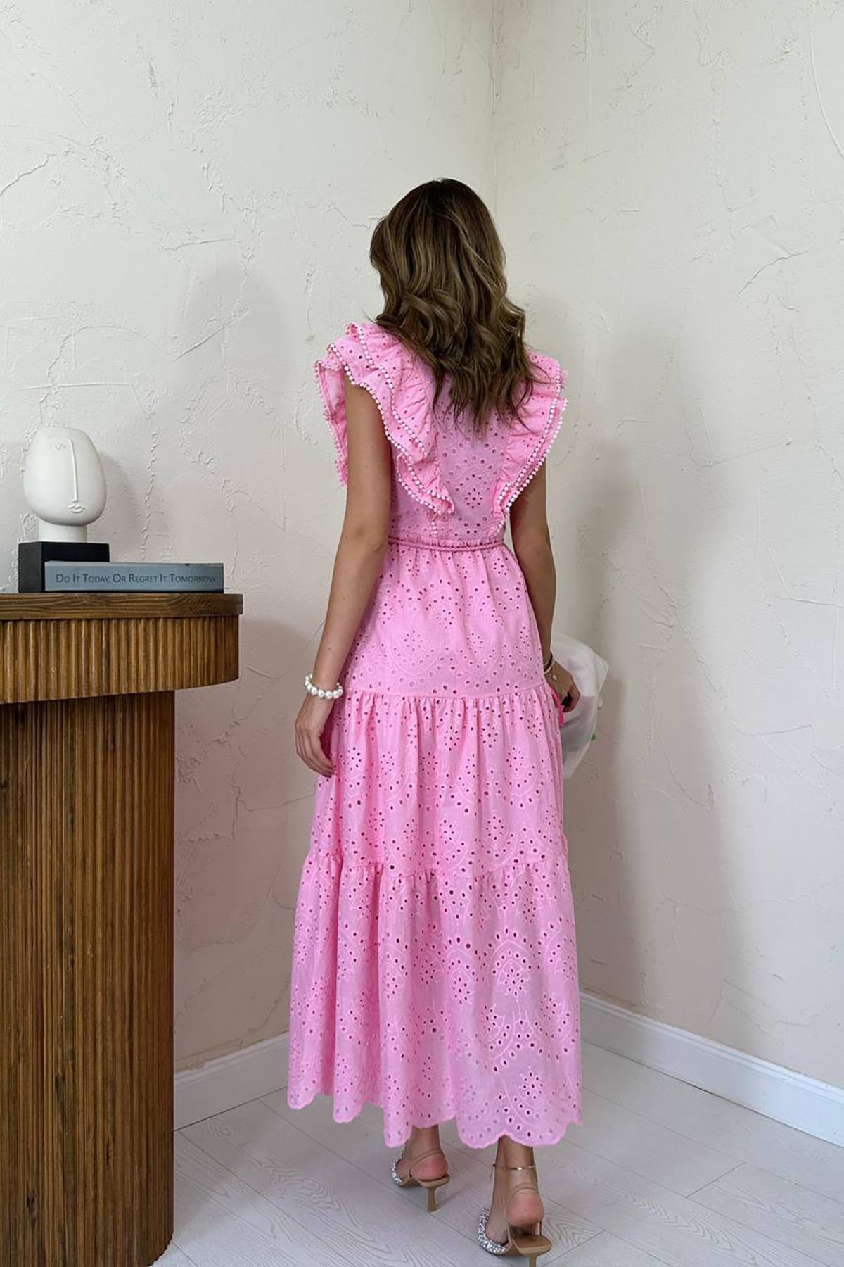 A-Line Maxi Dress With Ruffle Sleeves – Brand: Elisa – Women & Kids, Baby Clothes Wholesale – TheBS Women