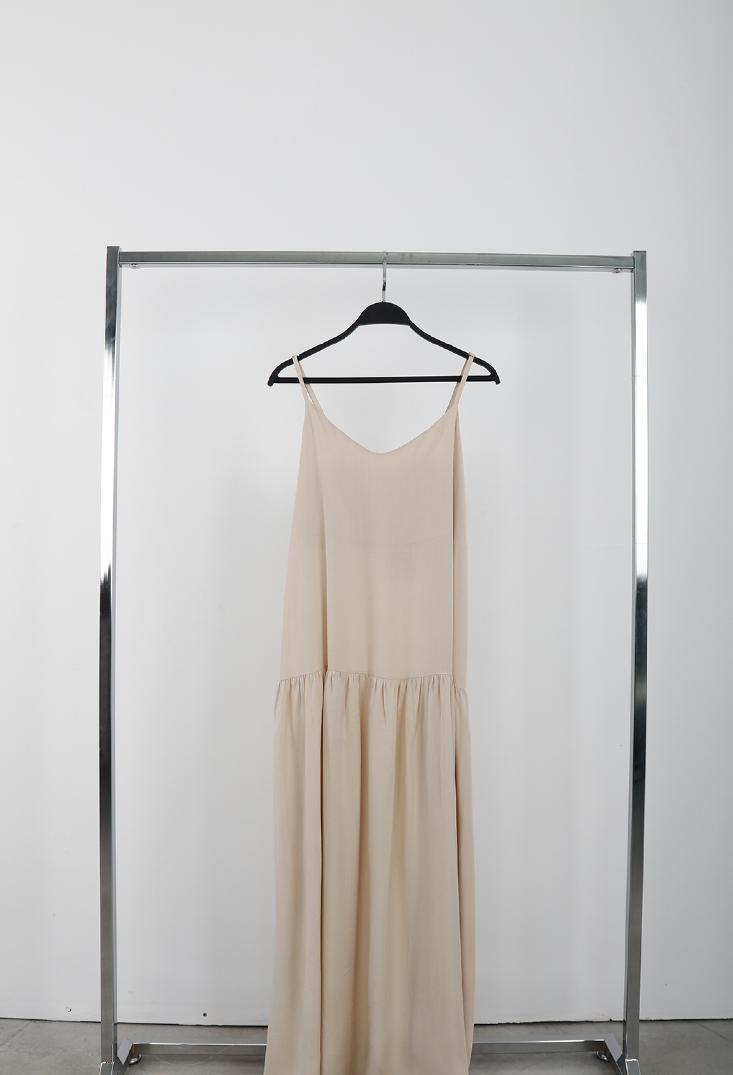 Beige Dress Maxi V-Neck Cami Sleeveless For Summer - Brand: Cream Rouge - Women & Kids, Baby Clothes Wholesale - TheBS Women