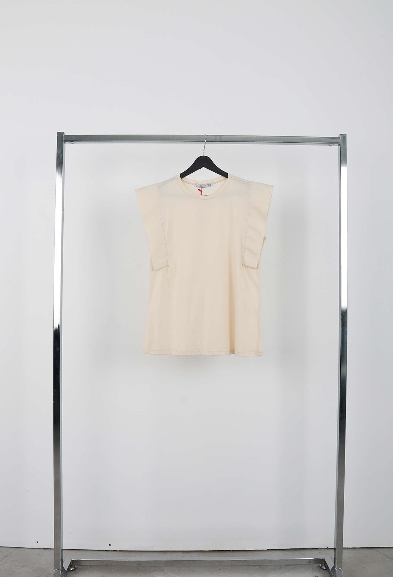 Beige Tshirt Casual Streetwear Sleeveless Cap Sleeve - Brand: Cream Rouge - Women & Kids, Baby Clothes Wholesale - TheBS Women