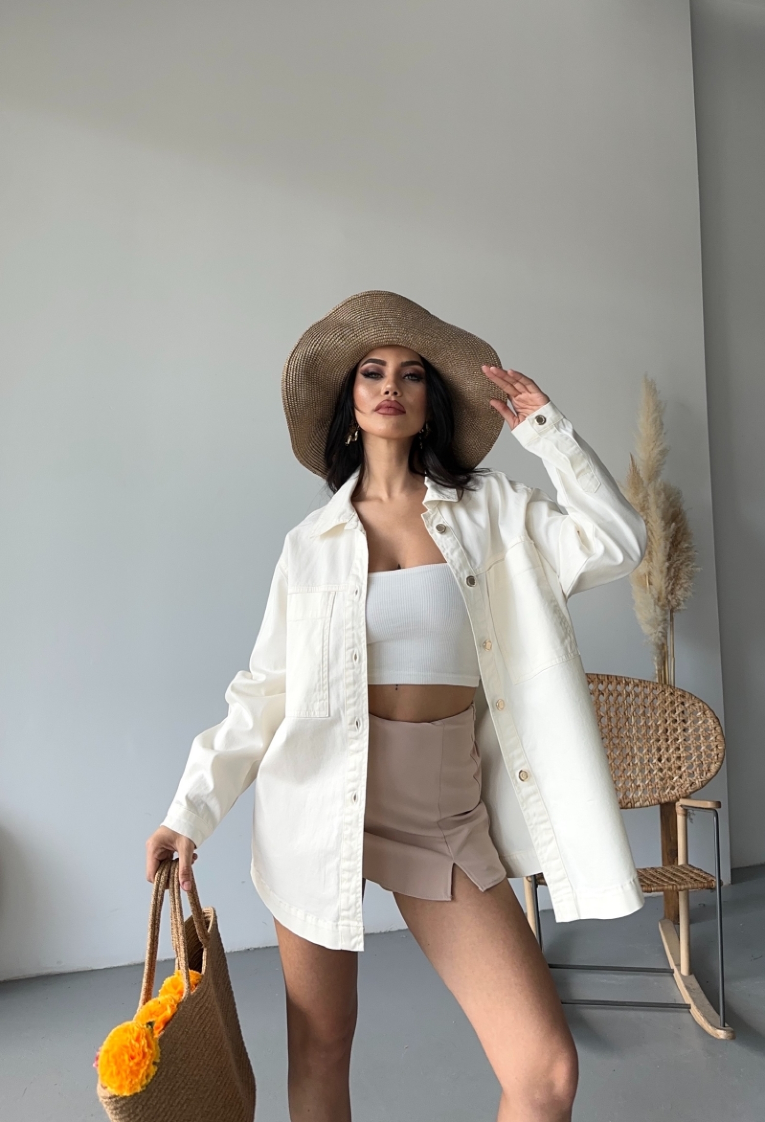 Casual Oversized Shirt With Notched Neck - Brand: XLove - Women & Kids, Baby Clothes Wholesale - TheBS Women