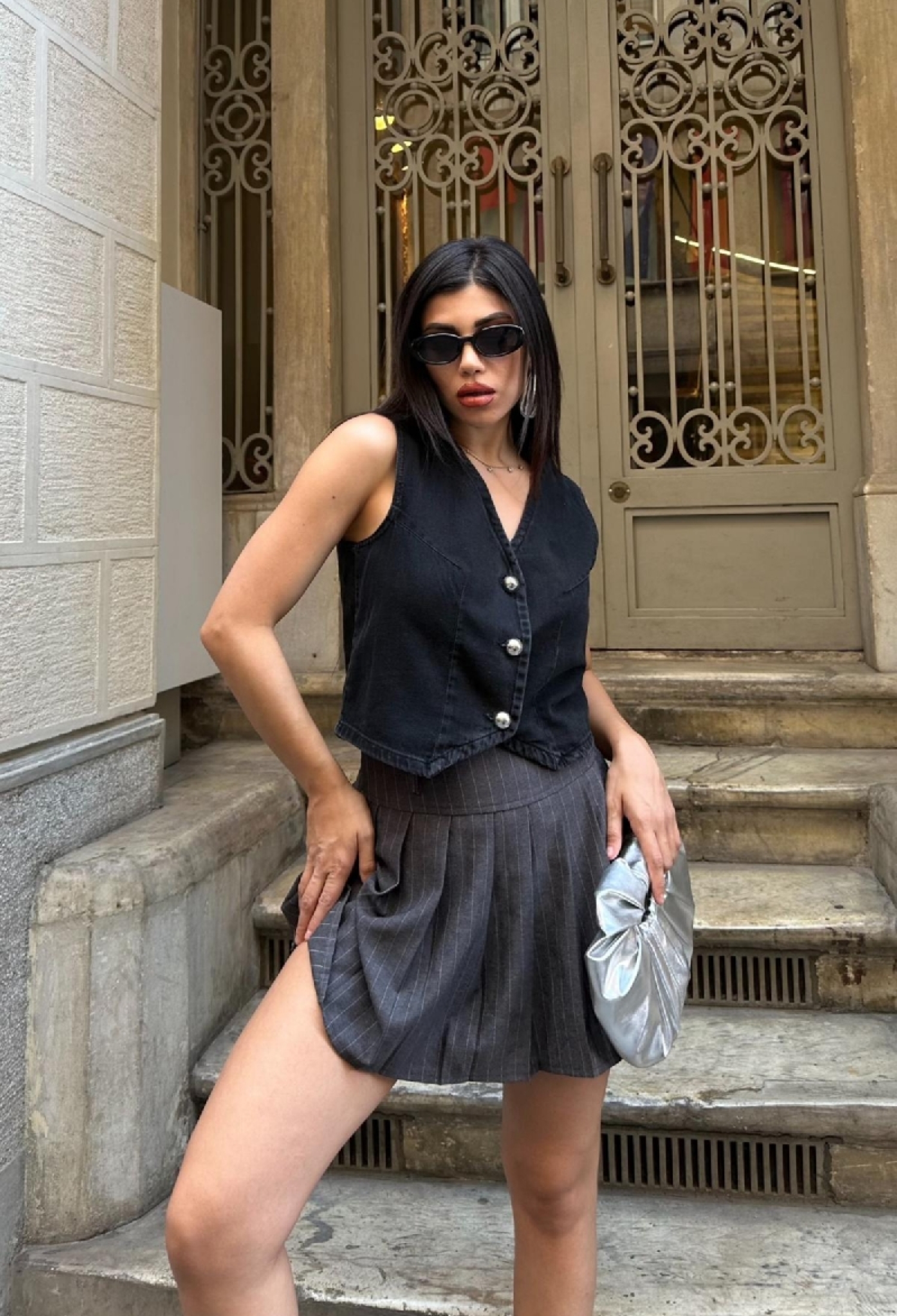 Black Slim Fit Crop Vest - Casual & Elegant - Brand: XLove - Women & Kids, Baby Clothes Wholesale - TheBS Women