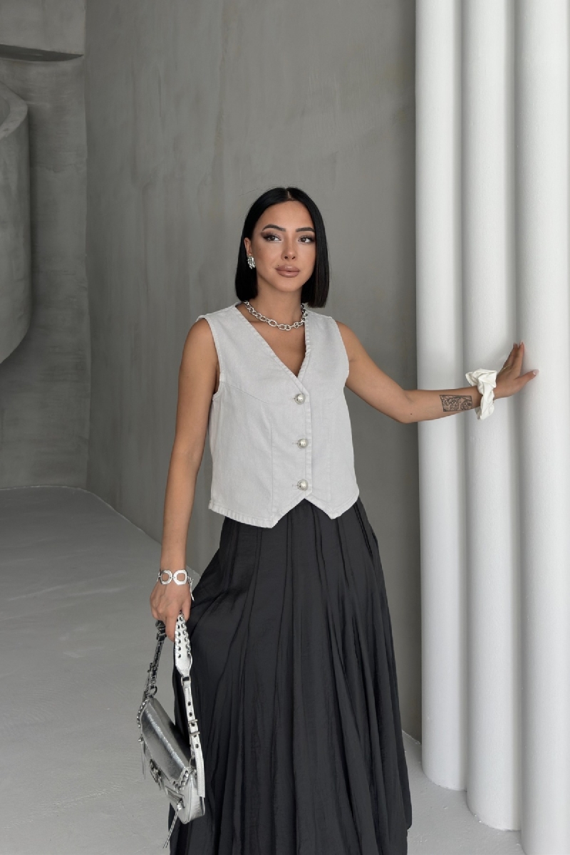 Beige Casual Elegant Formal Vest - Brand: XLove - Women & Kids, Baby Clothes Wholesale - TheBS Women Beige Casual Elegant Formal Vest - Brand: XLove - Women & Kids, Baby Clothes Wholesale - TheBS Women