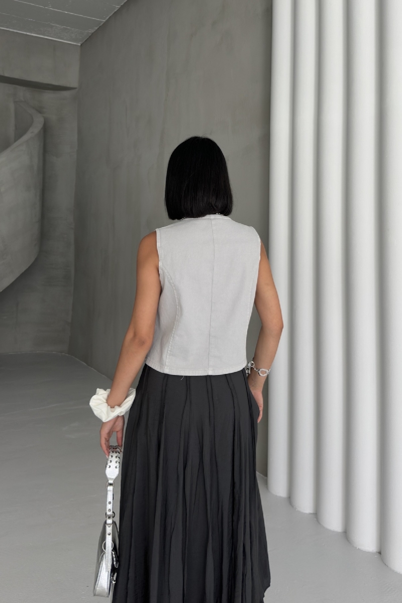 Beige Casual Elegant Formal Vest - Brand: XLove - Women & Kids, Baby Clothes Wholesale - TheBS Women Beige Casual Elegant Formal Vest - Brand: XLove - Women & Kids, Baby Clothes Wholesale - TheBS Women