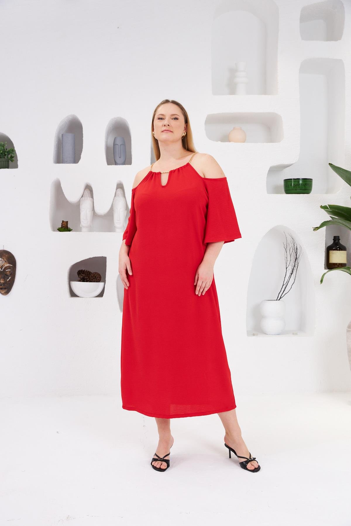 Plus Size Elegant Off Shoulder Neck Shift Dress – Brand: RMG – Women & Kids, Baby Clothes Wholesale – TheBS Women