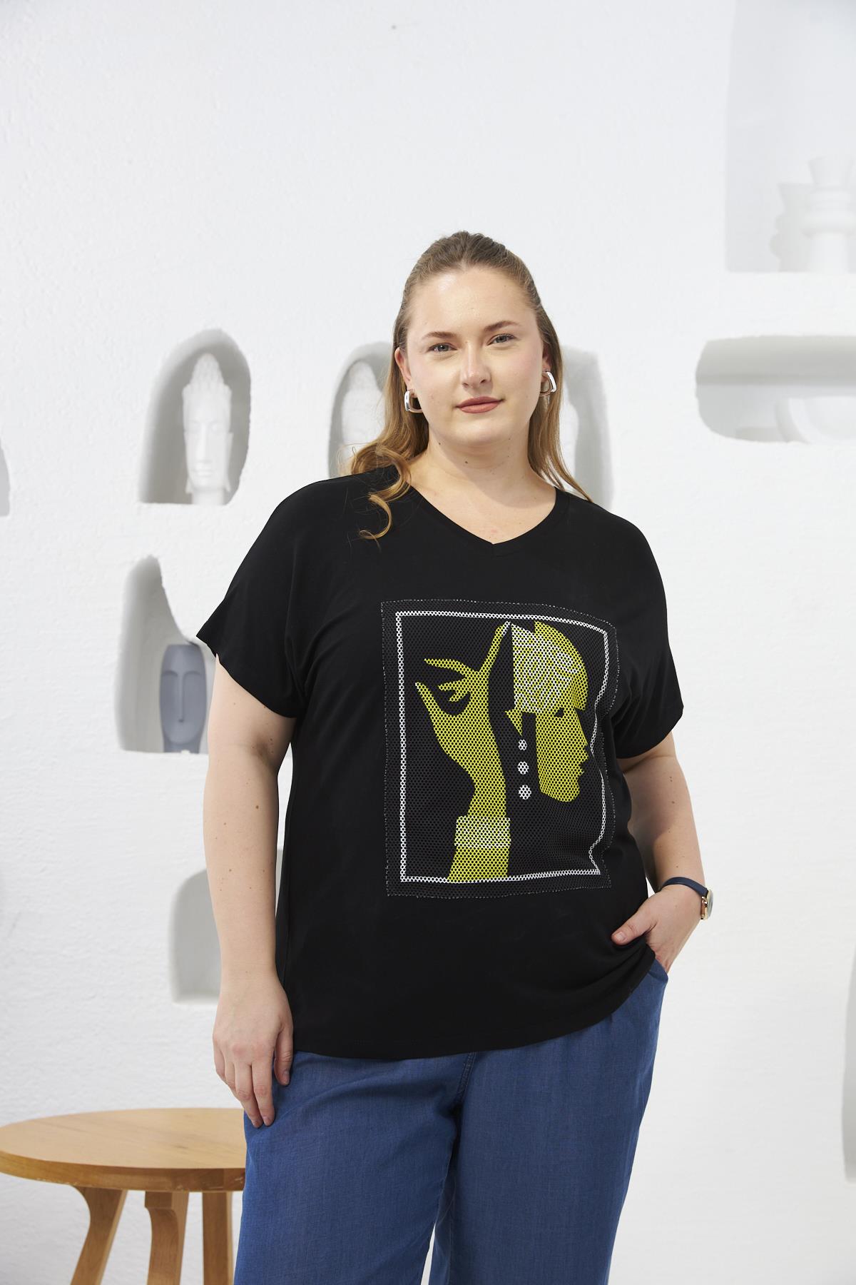 Casual Plus Size Tshirt With V-Neck - Brand: RMG - Women & Kids, Baby Clothes Wholesale - TheBS Women
