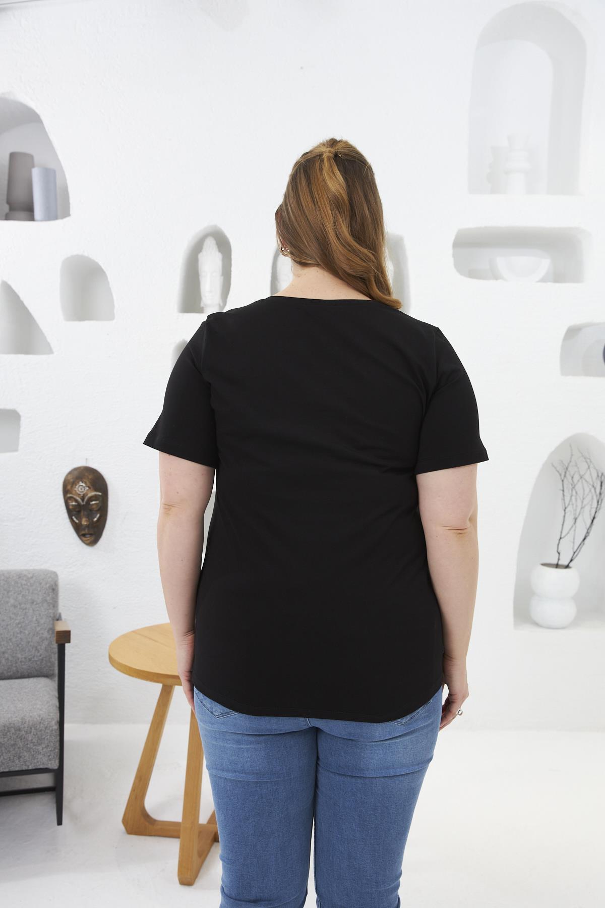 Casual Plus Size Tshirt With Tropical Pattern - Brand: RMG - Women & Kids, Baby Clothes Wholesale - TheBS Women Casual Plus Size Tshirt With Tropical Pattern - Brand: RMG - Women & Kids, Baby Clothes Wholesale - TheBS Women