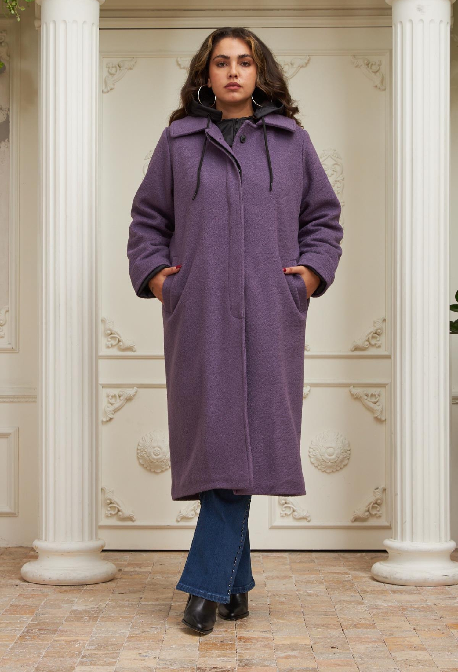 Single-Breasted Long Coat With Flap Pocket - Brand: RMG - Women & Kids, Baby Clothes Wholesale - TheBS Women