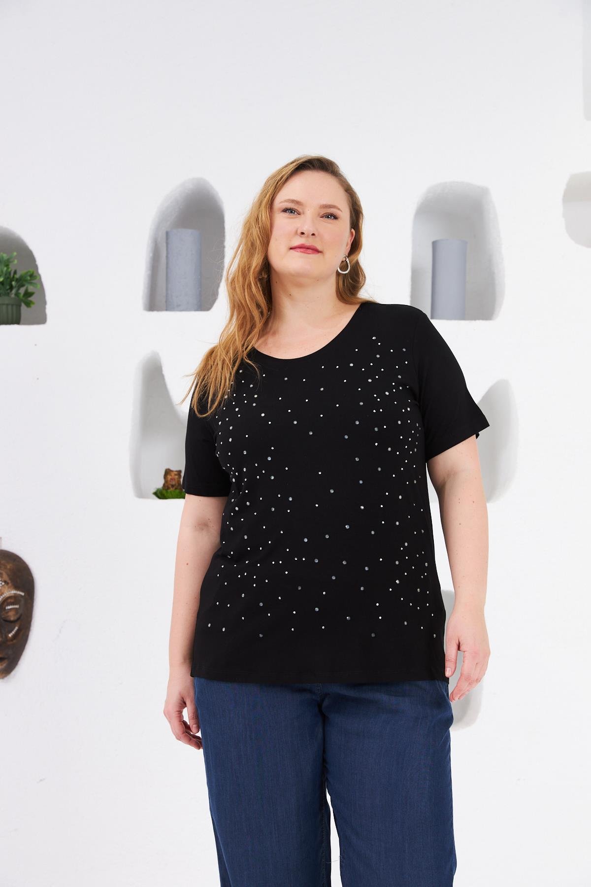 Plus Size Glam Tshirt With Sequined Detail - Brand: RMG - Women & Kids, Baby Clothes Wholesale - TheBS Women Plus Size Glam Tshirt With Sequined Detail - Brand: RMG - Women & Kids, Baby Clothes Wholesale - TheBS Women