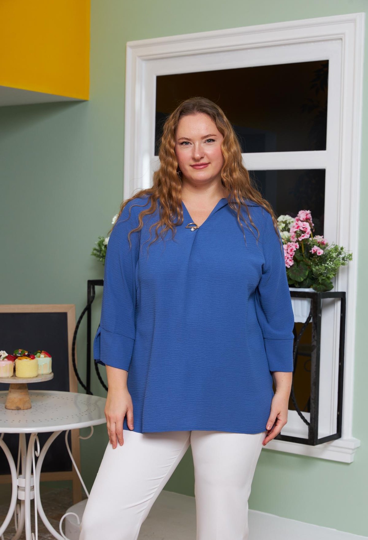 Blue Plus Size Casual Elegant Blouse - Brand: RMG - Women & Kids, Baby Clothes Wholesale - TheBS Women