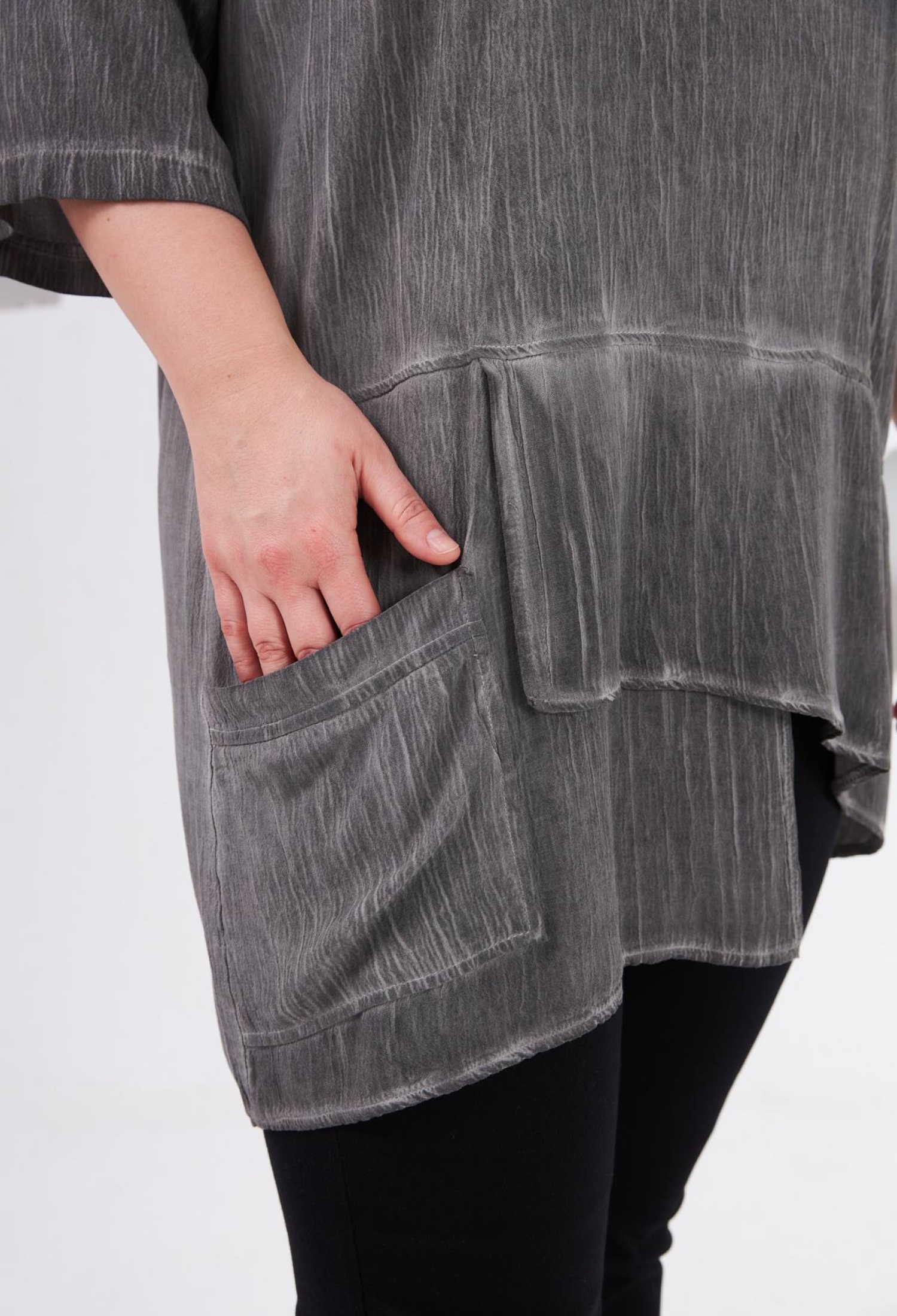 Grey Plus Size Elegant Blouse - Brand: RMG - Women & Kids, Baby Clothes Wholesale - TheBS Women