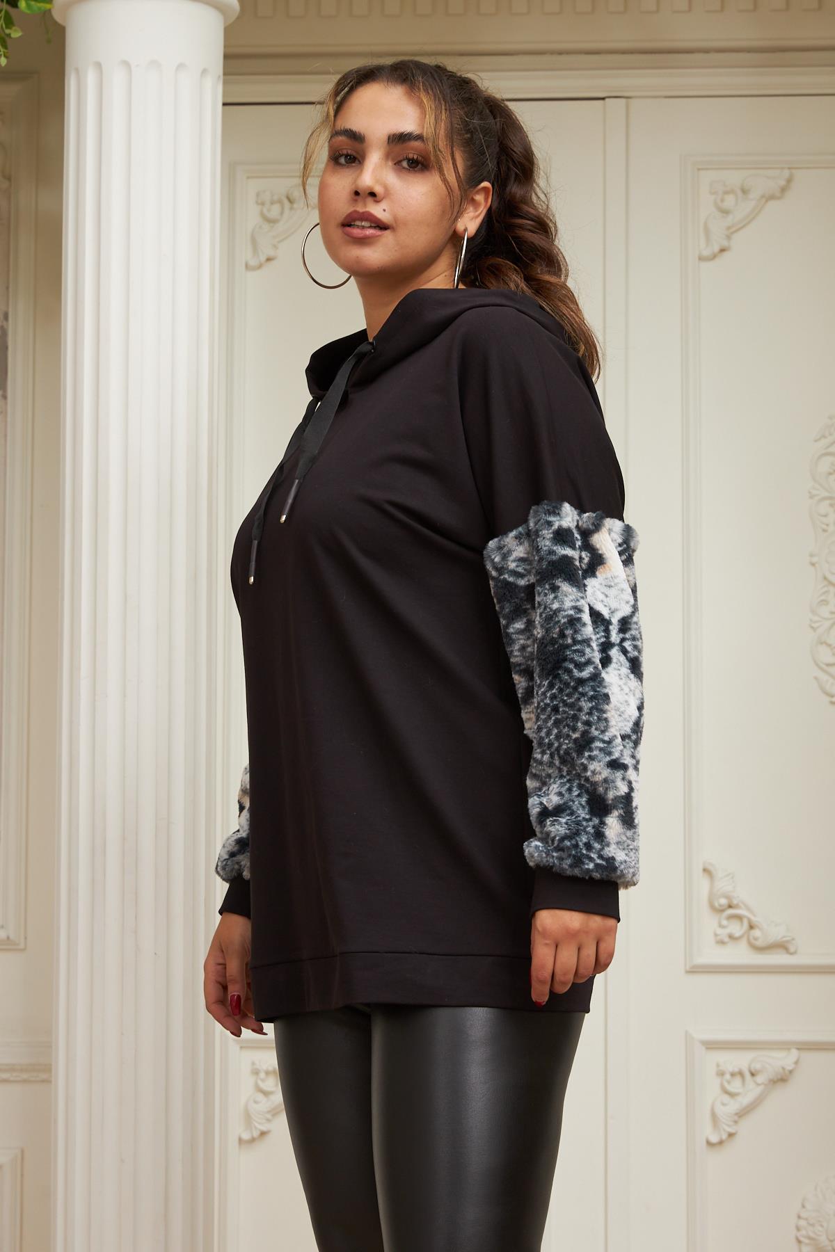 Black Oversized Hooded Neck Sweatshirt - Brand: RMG - Women & Kids, Baby Clothes Wholesale - TheBS Women Black Oversized Hooded Neck Sweatshirt - Brand: RMG - Women & Kids, Baby Clothes Wholesale - TheBS Women