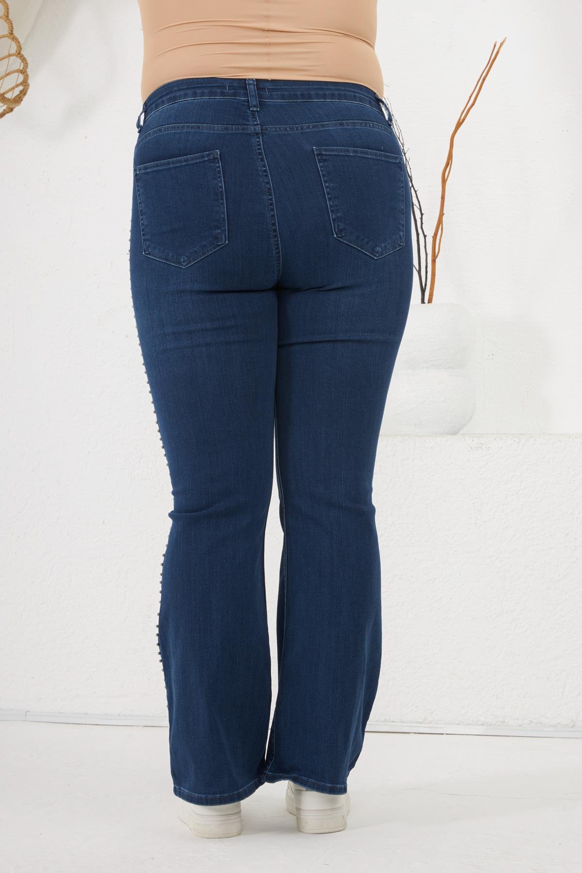 Blue Casual Plus Size Mom Jeans With Flare Leg - Brand: RMG - Women & Kids, Baby Clothes Wholesale - TheBS Women Blue Casual Plus Size Mom Jeans With Flare Leg - Brand: RMG - Women & Kids, Baby Clothes Wholesale - TheBS Women