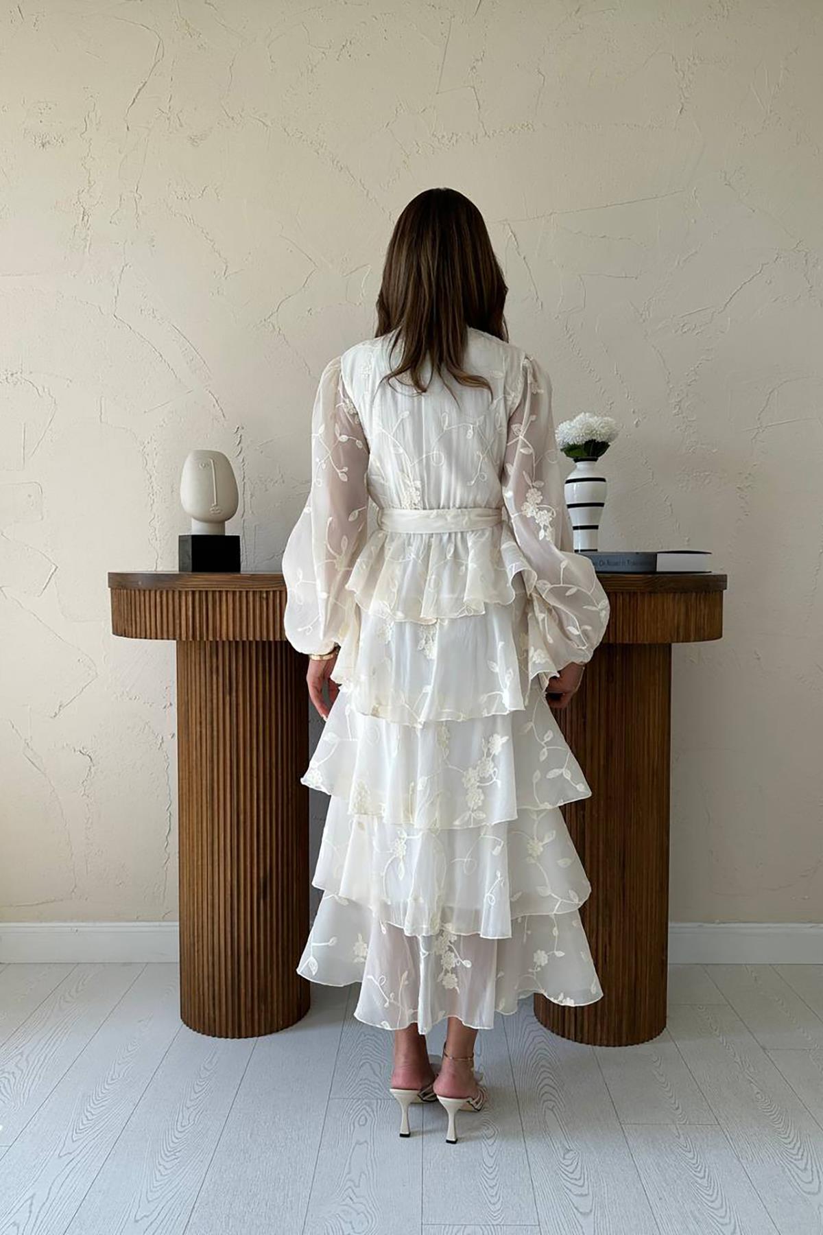 Elegant White Fit And Flare Dress – Brand: Elisa – Women & Kids, Baby Clothes Wholesale – TheBS Women