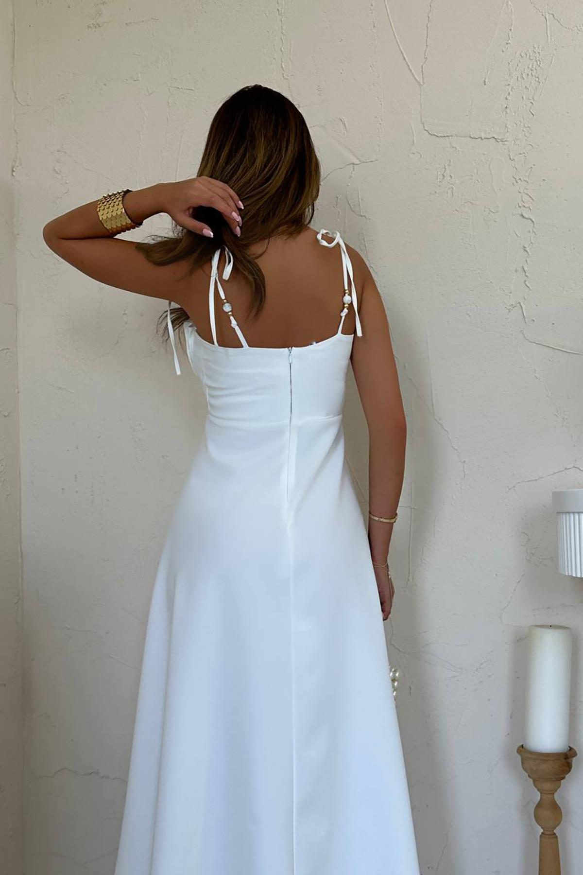 Elegant A-Line Midi Dress With Square Neck – Brand: Elisa – Women & Kids, Baby Clothes Wholesale – TheBS Women