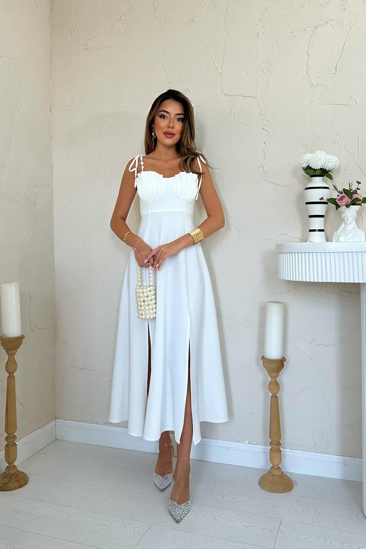 Elegant A-Line Midi Dress With Square Neck – Brand: Elisa – Women & Kids, Baby Clothes Wholesale – TheBS Women