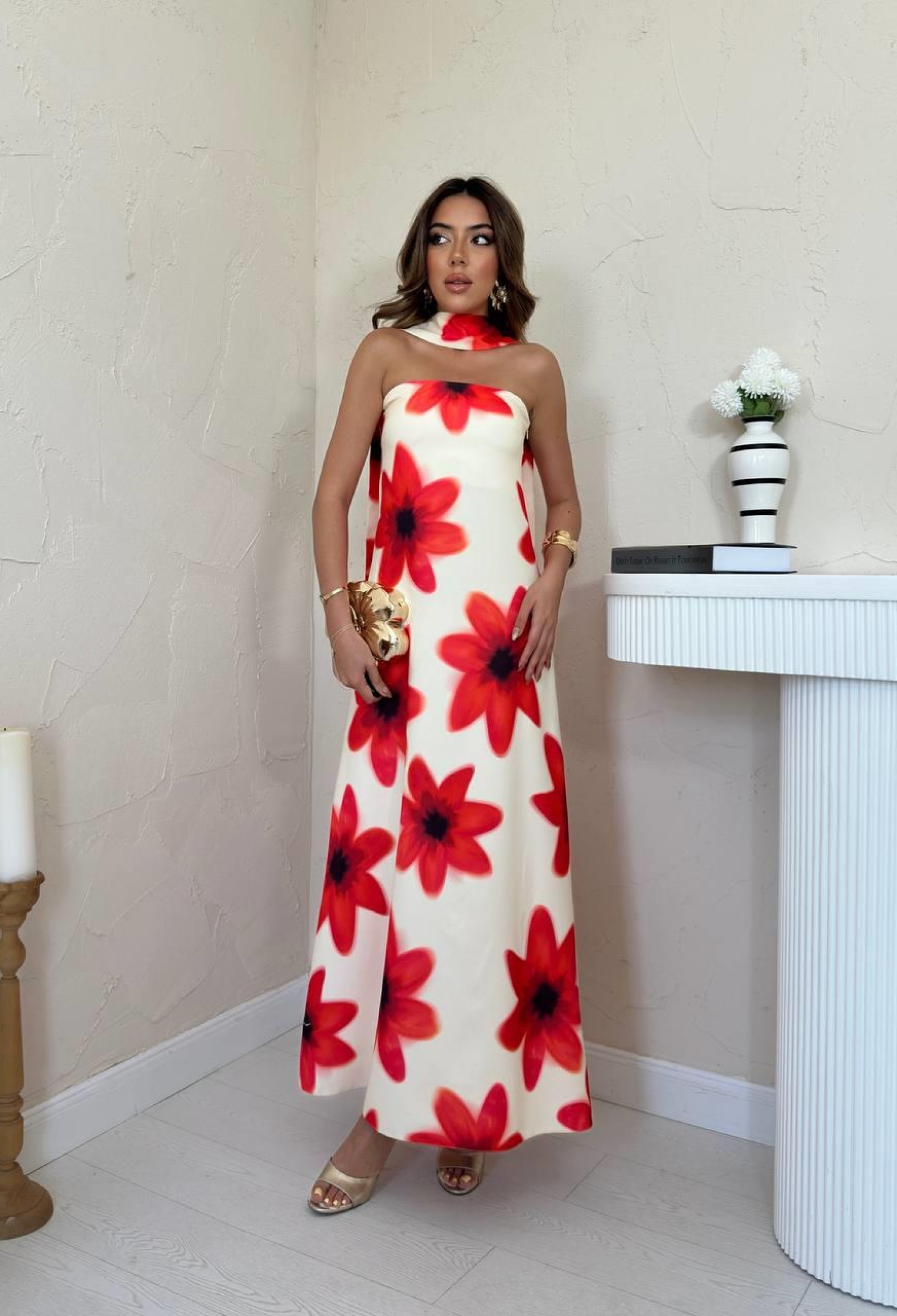 Elegant White Strapless Floor Length Slip Dress - Brand: Elisa - Women & Kids, Baby Clothes Wholesale - TheBS Women