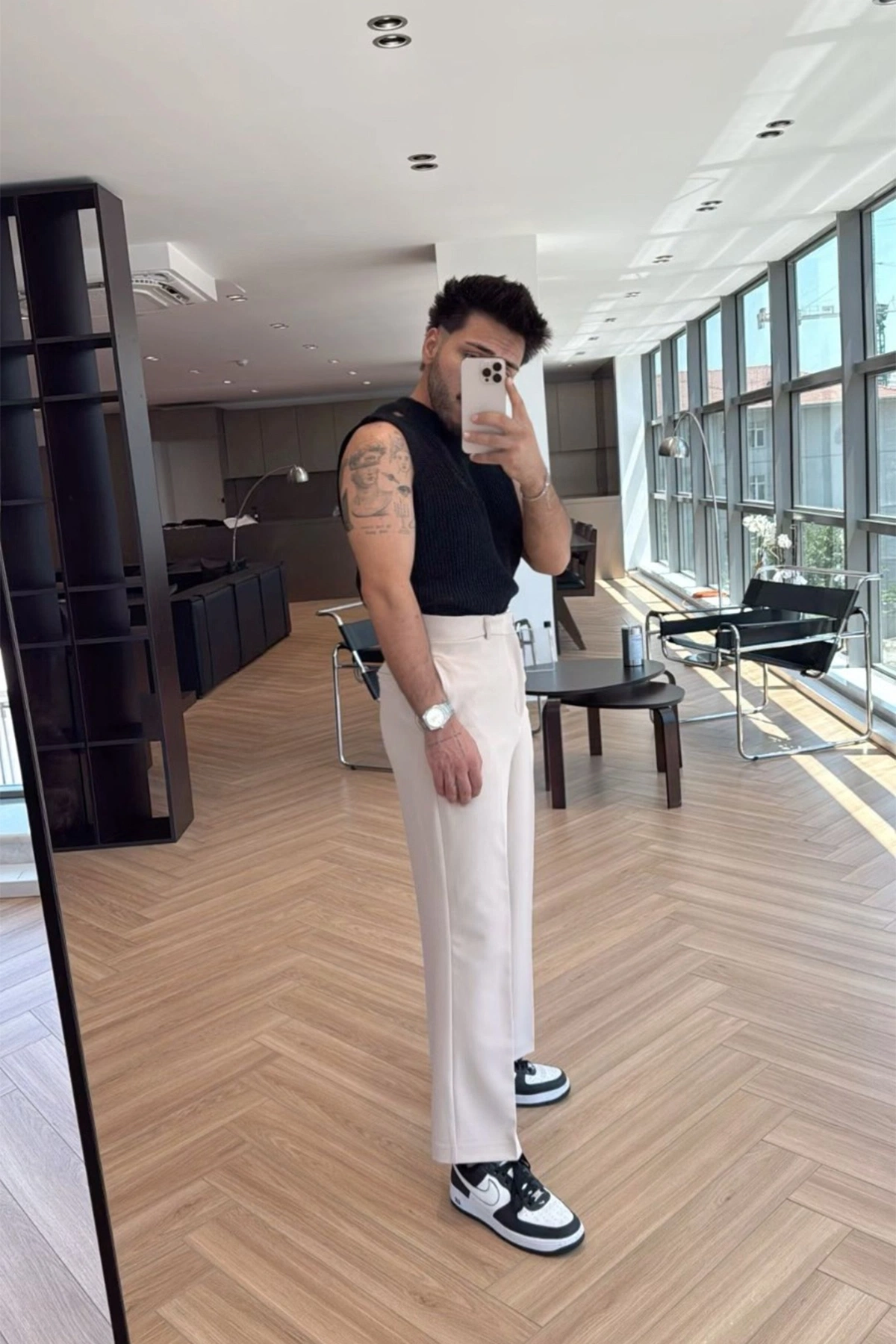 Beige Chinos Pants – Elegant Straight Leg High Waist – Brand: EYYO ATELIER – Women & Kids, Baby Clothes Wholesale – TheBS Women