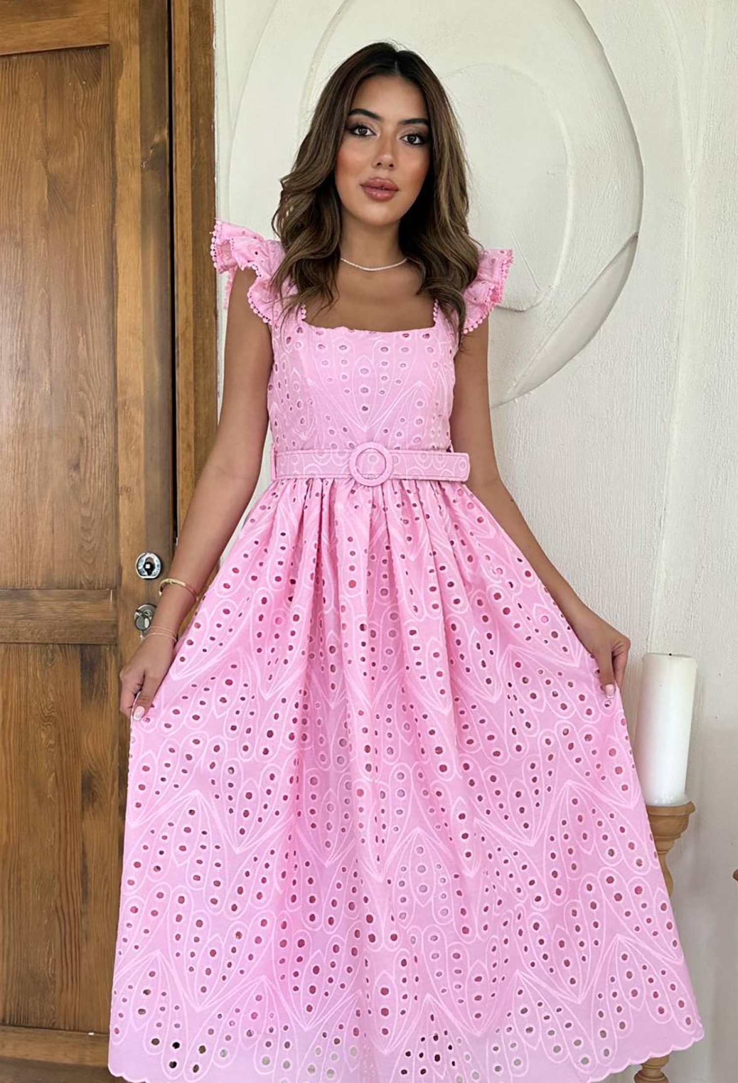 Fit And Flare Dress With Ruffle Cap Sleeves - Brand: Elisa - Women & Kids, Baby Clothes Wholesale - TheBS Women