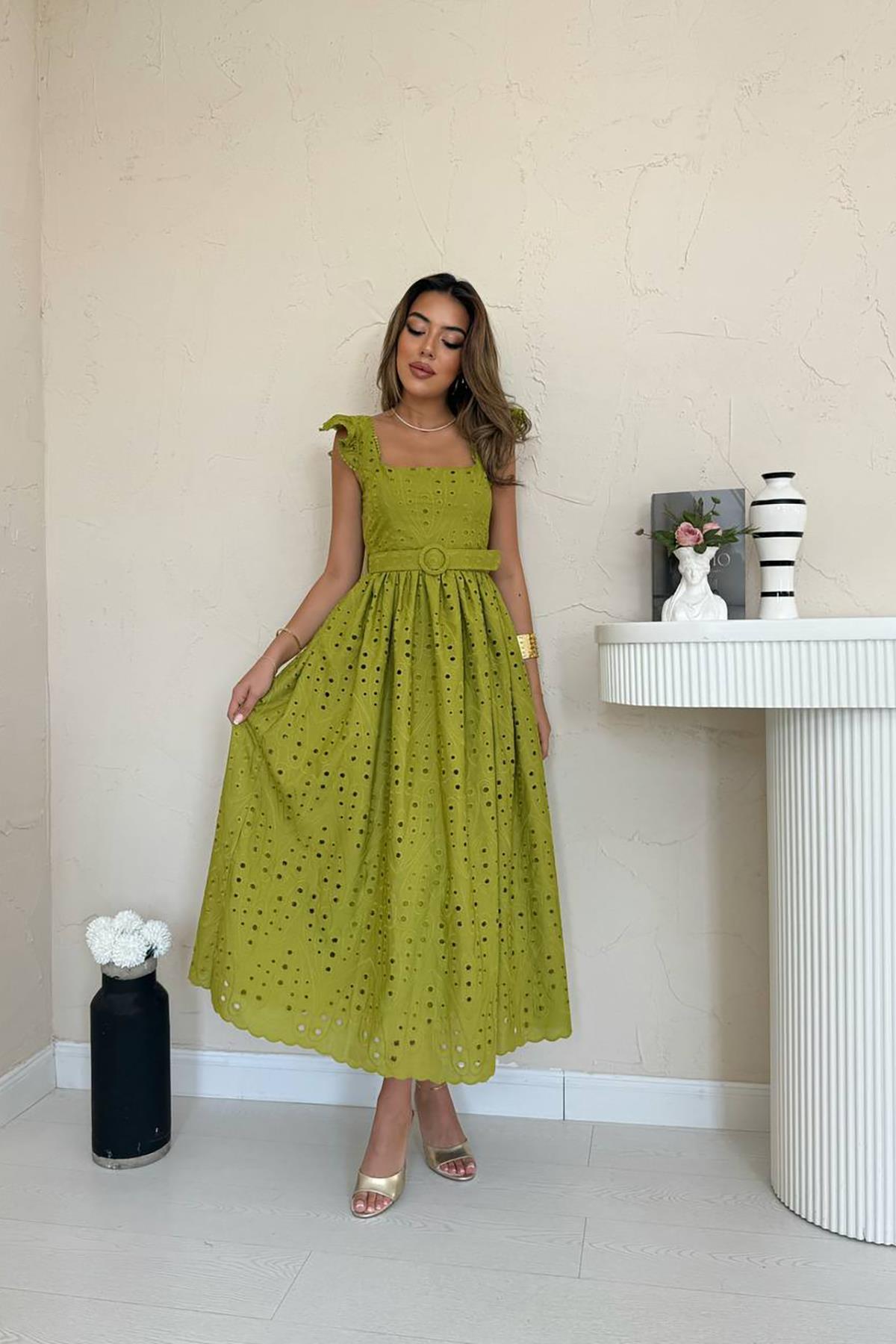 Fit And Flare Dress With Ruffle Cap Sleeves - Brand: Elisa - Women & Kids, Baby Clothes Wholesale - TheBS Women