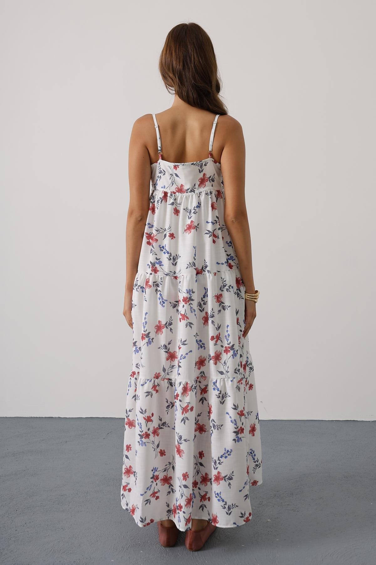White Floral Square Neck Maxi Slip Dress - Brand: Reyon - Women & Kids, Baby Clothes Wholesale - TheBS Women White Floral Square Neck Maxi Slip Dress - Brand: Reyon - Women & Kids, Baby Clothes Wholesale - TheBS Women