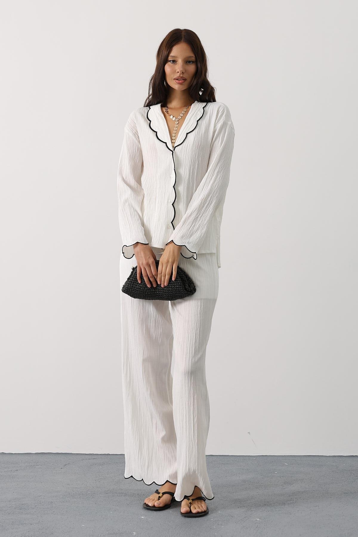 Elegant Casual Set With Palazzo Pants - Brand: Reyon - Women & Kids, Baby Clothes Wholesale - TheBS Women Elegant Casual Set With Palazzo Pants - Brand: Reyon - Women & Kids, Baby Clothes Wholesale - TheBS Women