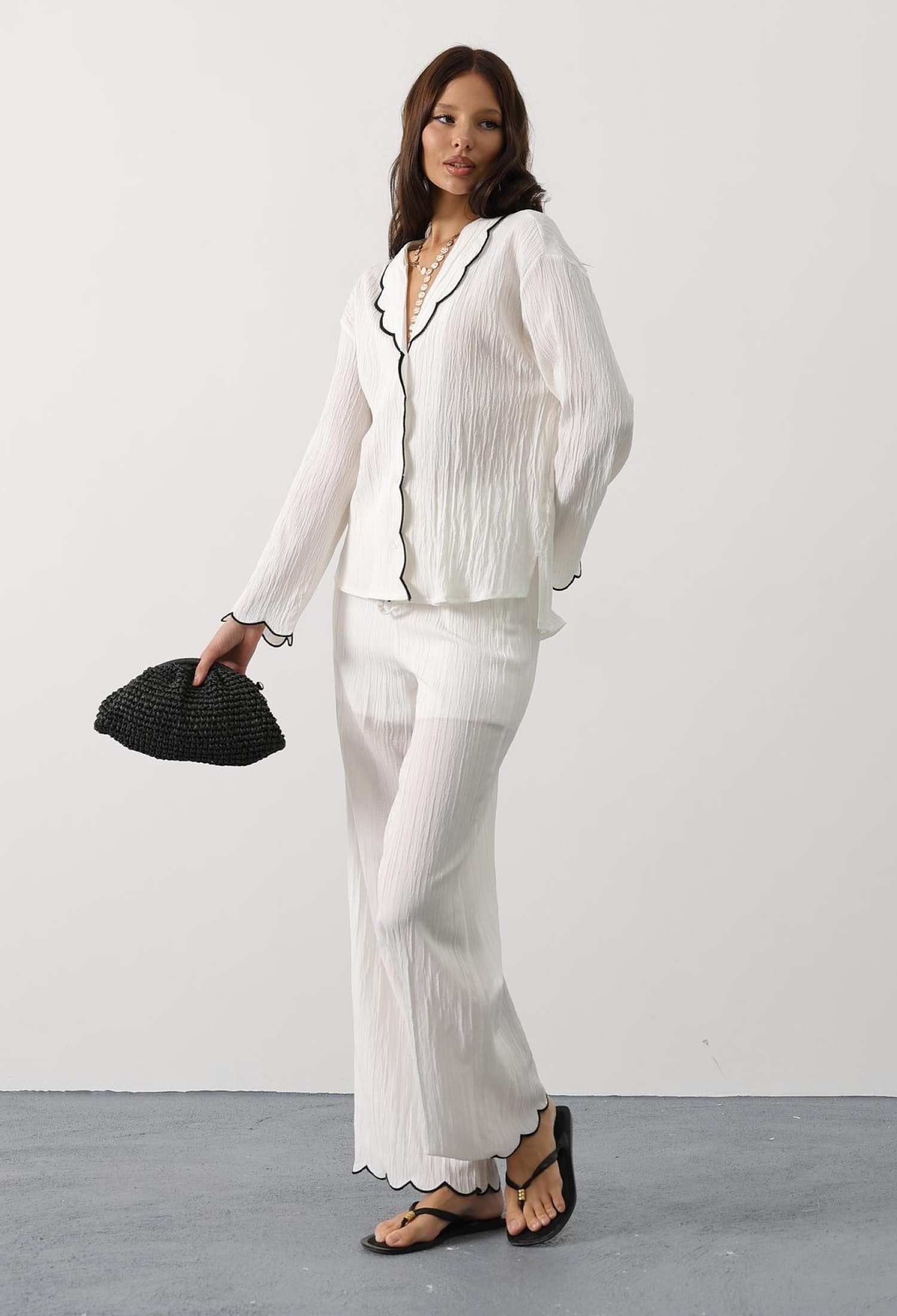 Elegant Casual Set With Palazzo Pants - Brand: Reyon - Women & Kids, Baby Clothes Wholesale - TheBS Women