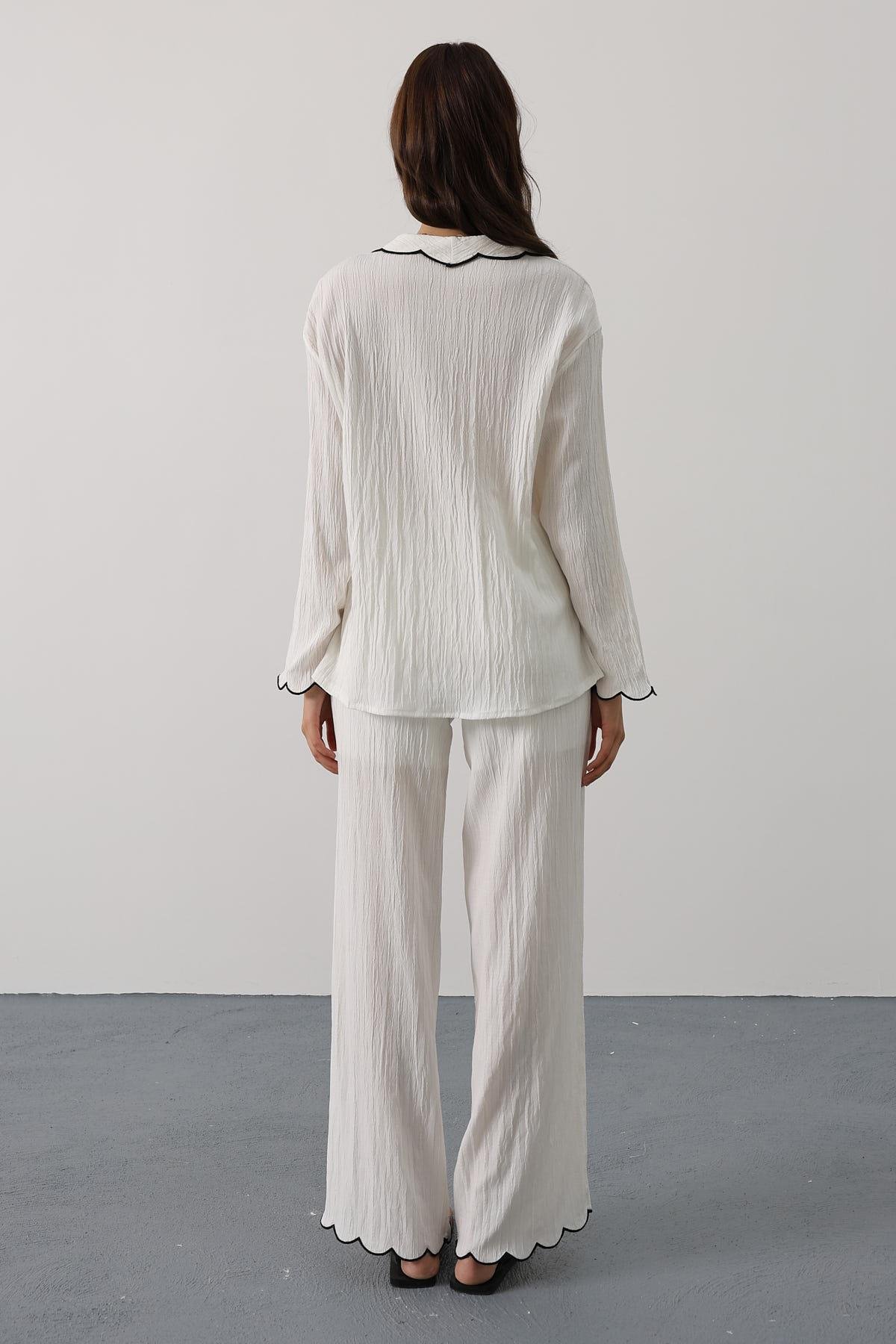 Elegant Casual Set With Palazzo Pants - Brand: Reyon - Women & Kids, Baby Clothes Wholesale - TheBS Women Elegant Casual Set With Palazzo Pants - Brand: Reyon - Women & Kids, Baby Clothes Wholesale - TheBS Women