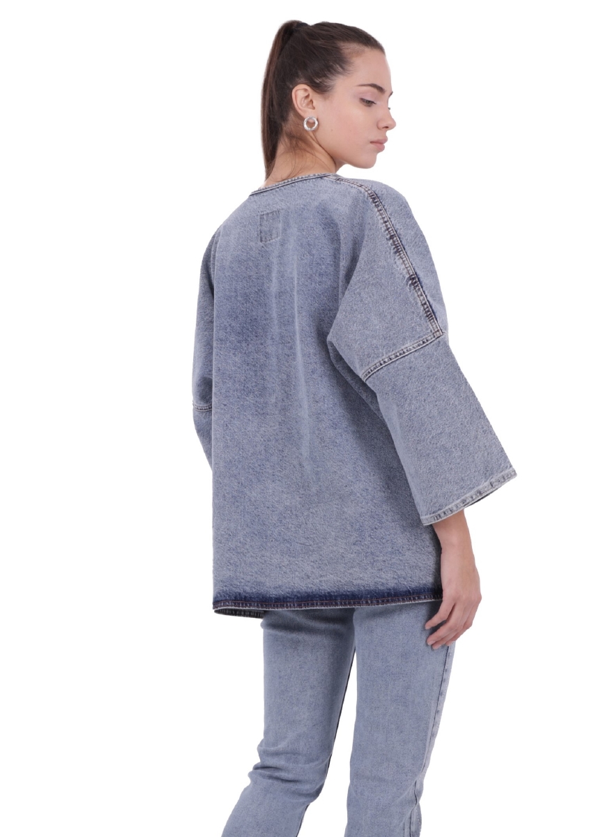 Denim Kimono – Light Blue – Brand: XLove – Women & Kids, Baby Clothes Wholesale – TheBS Women