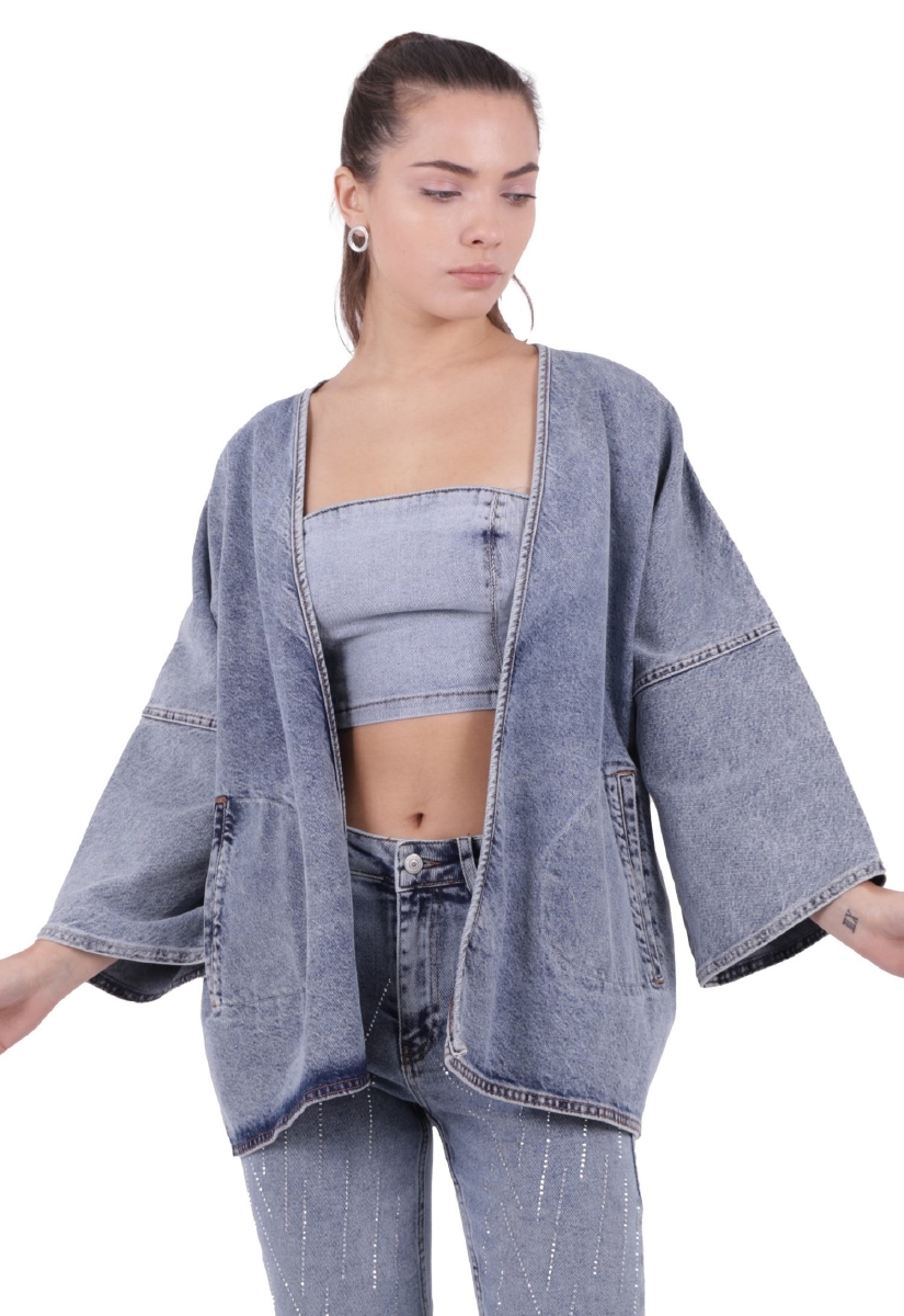 Denim Kimono – Light Blue – Brand: XLove – Women & Kids, Baby Clothes Wholesale – TheBS Women
