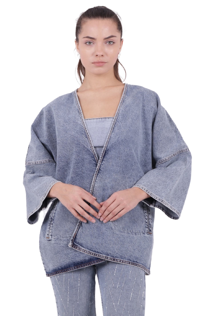 Denim Kimono – Light Blue – Brand: XLove – Women & Kids, Baby Clothes Wholesale – TheBS Women