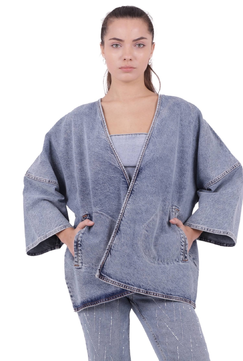 Denim Kimono – Light Blue – Brand: XLove – Women & Kids, Baby Clothes Wholesale – TheBS Women